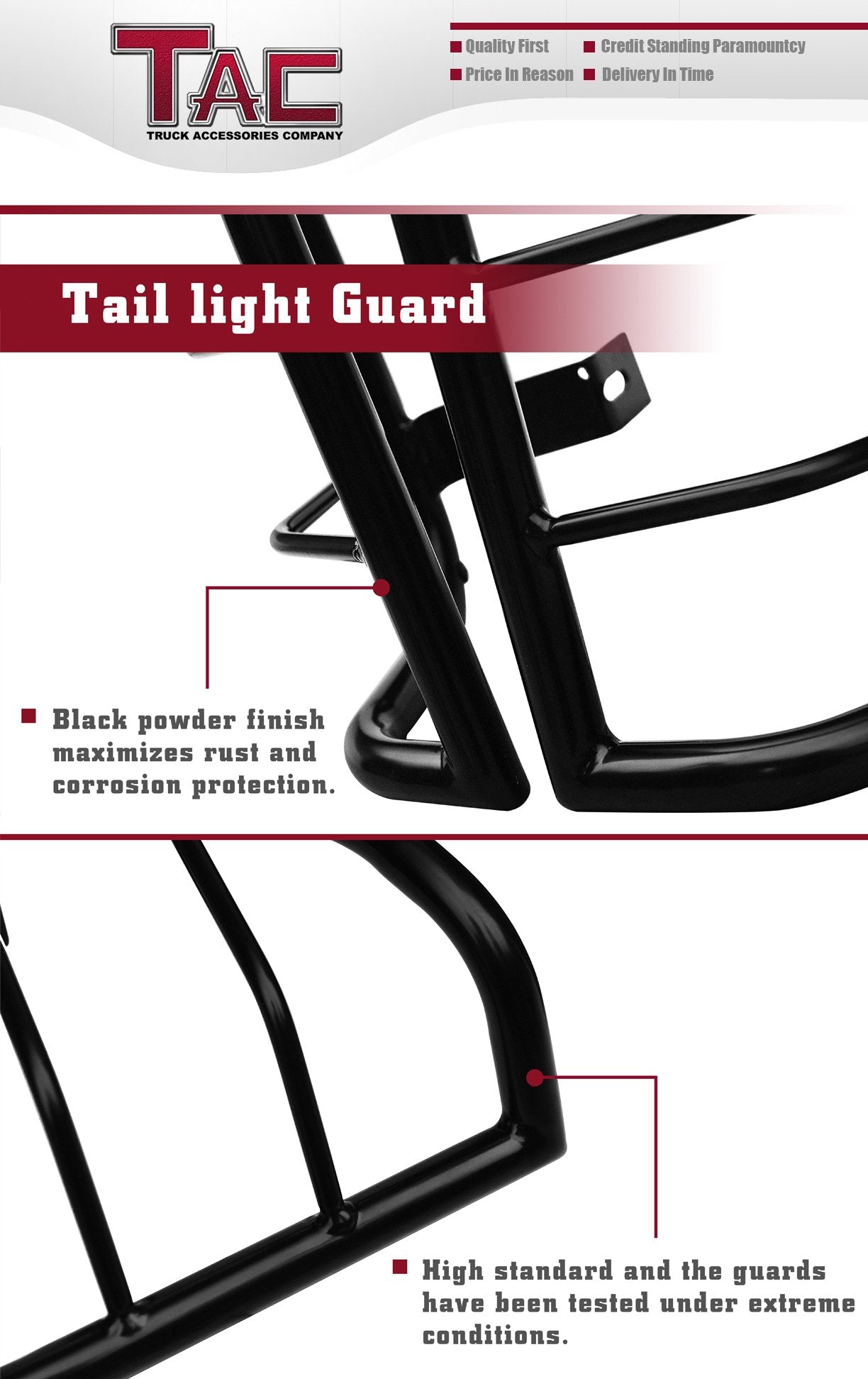 Tac Tail Rear Light Guards Cover Protector Fit 2005-2014 Nissan Xterra Tlg Black Taillight – 1 Pair