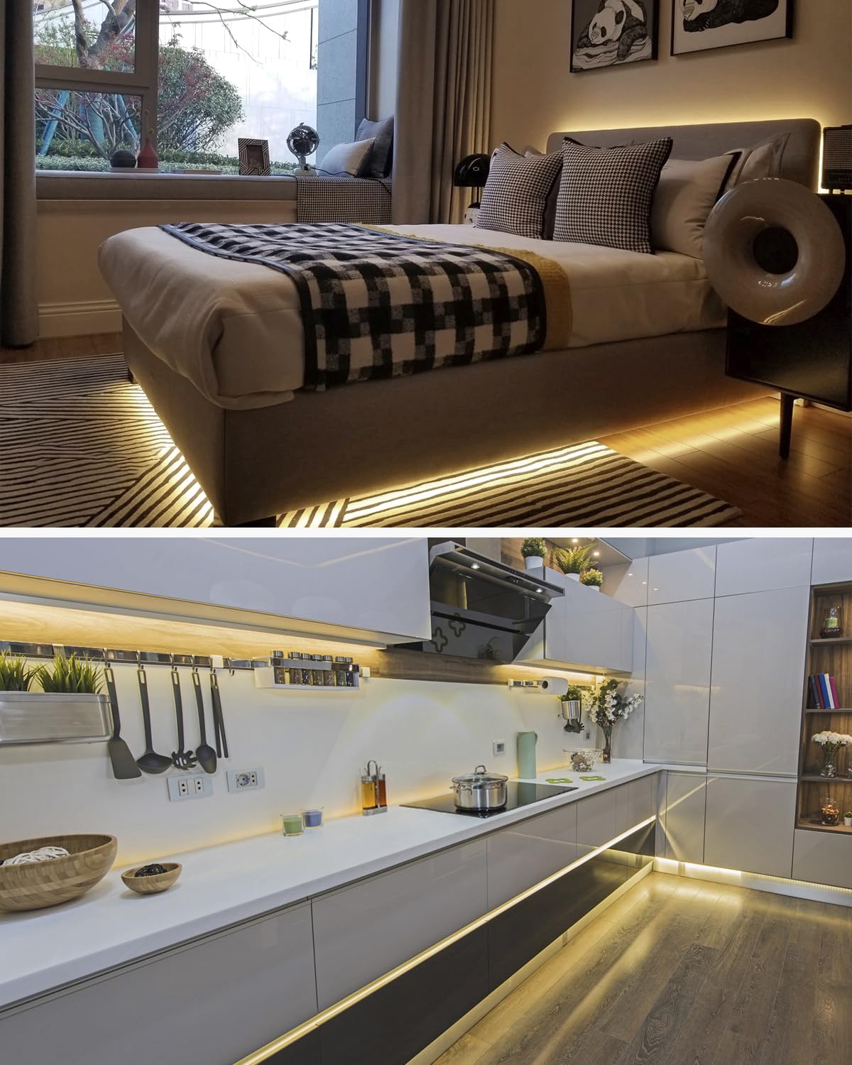 Aclorol Cob Led Strip Light 12V 16.4Ft Led Strip Lights 3000K Warm White 1600Leds Cri85+ Flexible Led Tape Lighting For Bedroom