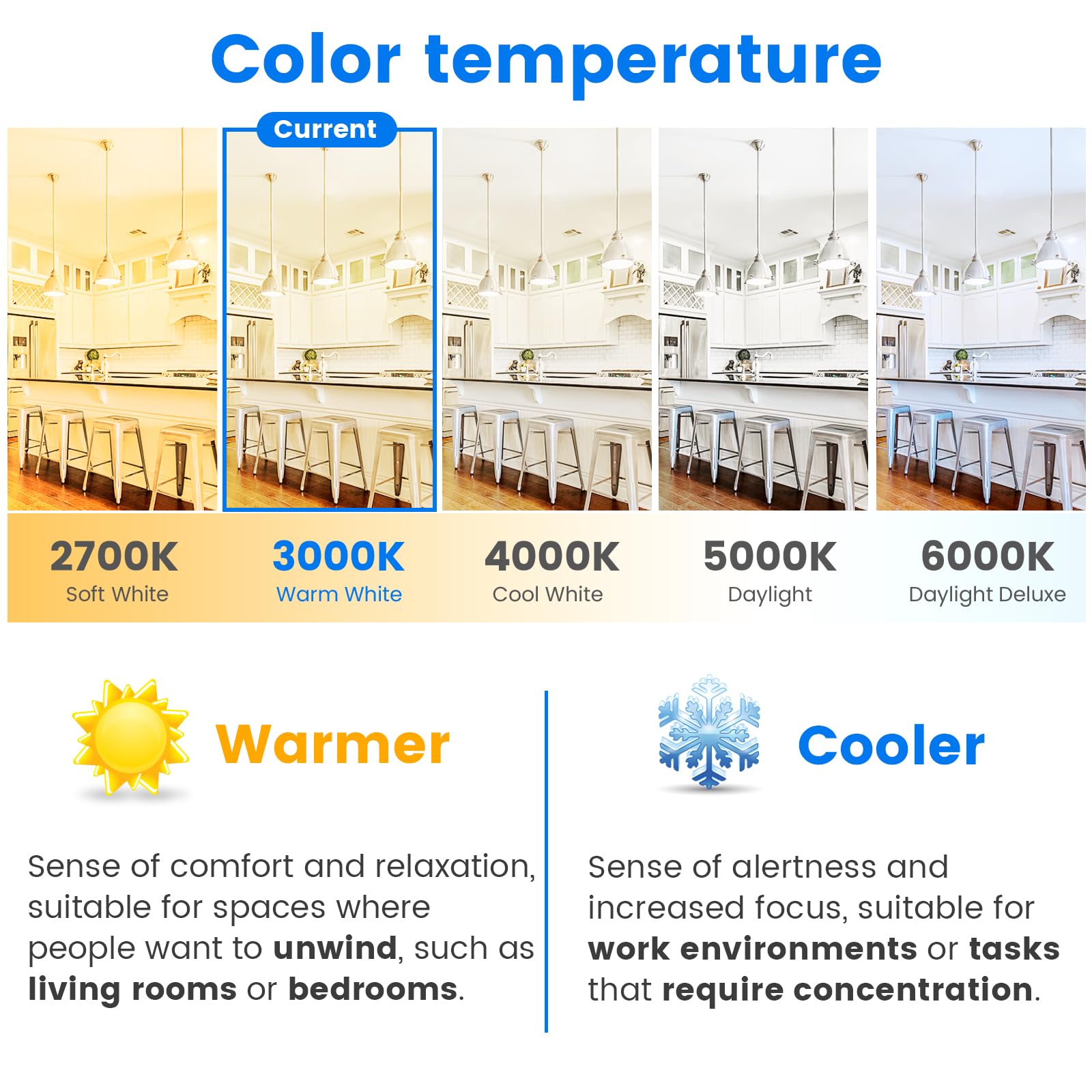 Edisonpar A19 Led Light Bulb, 100W Equivalent, Efficient 14W, 1600 Lumens, Dimmable, E26 Medium Base, Frosted, 3000K, Warm White