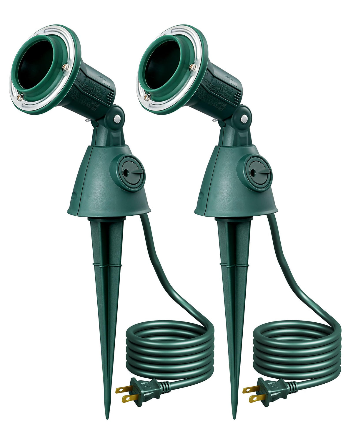 Edishine Dusk To Dawn 120V Outdoor Spotlight, Waterproof Led Outdoor Flood Stake Lights With Stake & 6-Feet Cord, 90 Adjustable