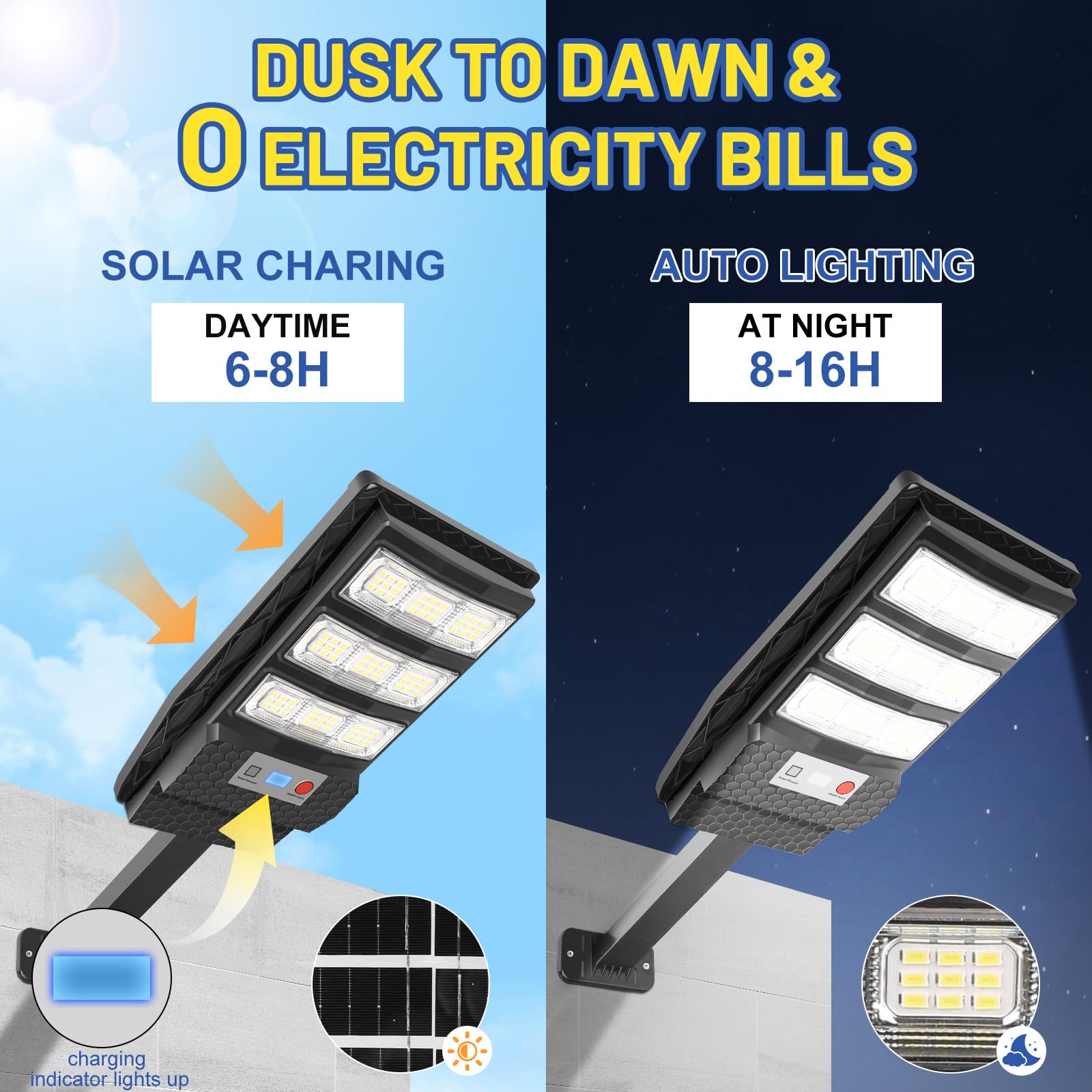 Solar Lights Outdoor Waterproof 4 Pack, Flood Lights Motion Sensor Solar Powered, Dusk to Dawn Outdoor Lighting Remote Control,