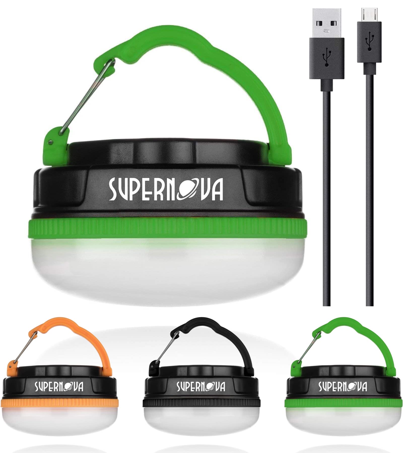 Supernova Rechargeable Hanging Tent Light & Backpacking Lantern, Ultimate Battery Operated Camping Lantern, Magnetic Base with R