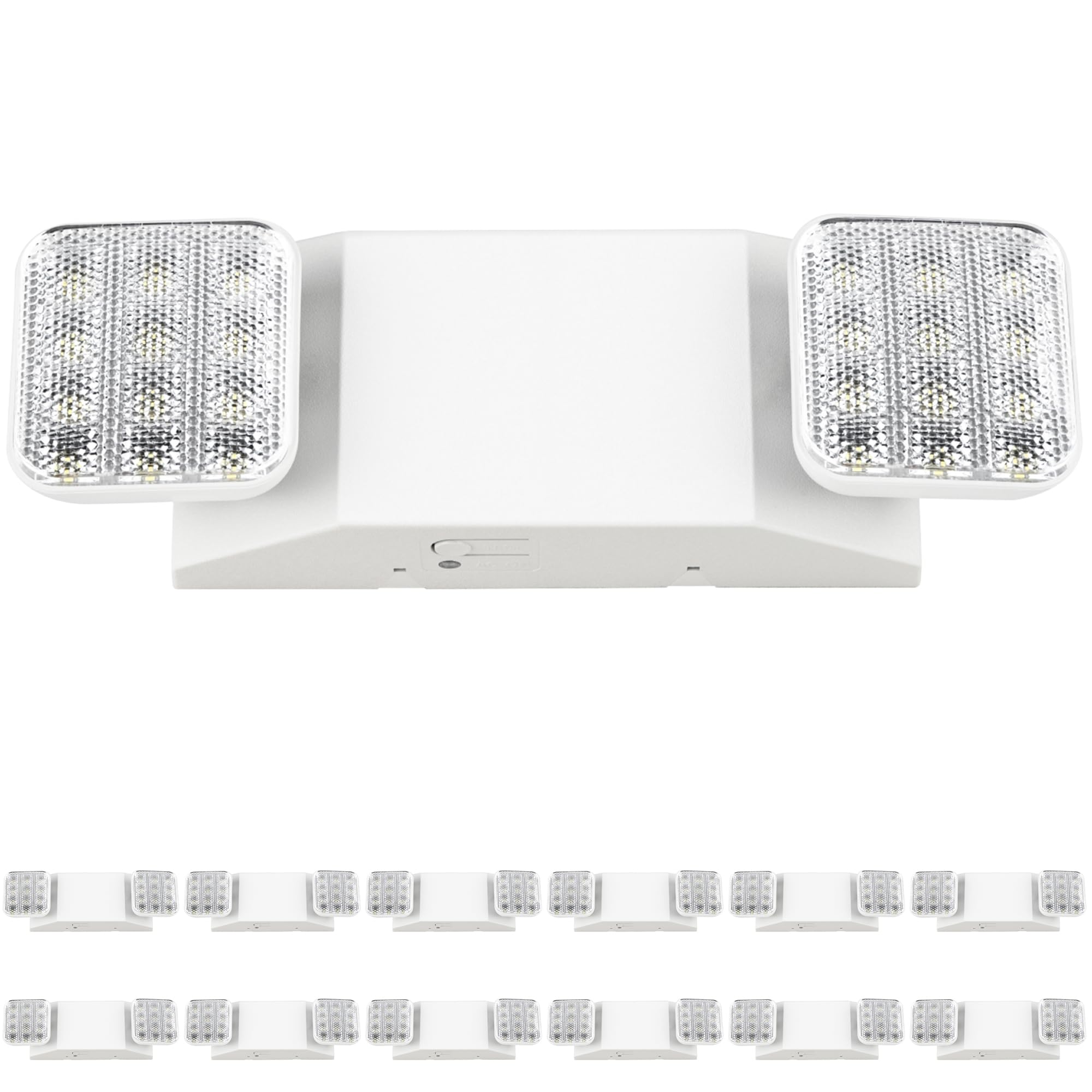 Sunco 12 Pack Led Emergency Lights  Commercial Lighting For Business  Power Outages  Offices  With Backup Battery (90 Minutes)  Wall Mount  Hard Wired  120-277V  Fire Resistant (94V-0) Ul