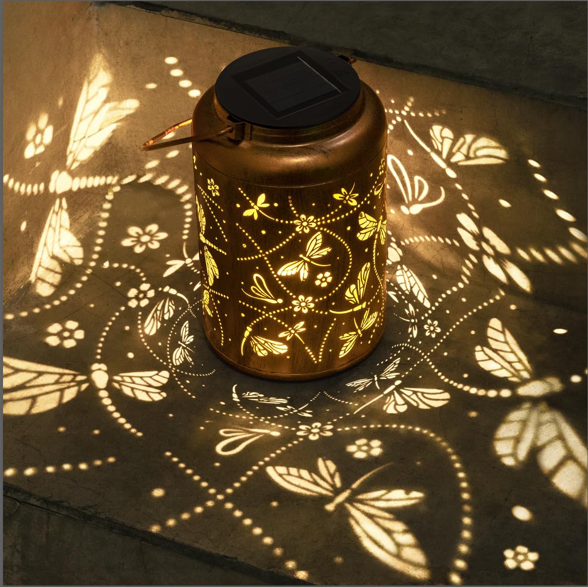 Christmas Gifts For Woman  2 Packs Dragonfly Solar Lanterns Outdoor Waterproof Dragonfly Gifts  Metal Hanging Lanterns For Patio Porch Garden Decor