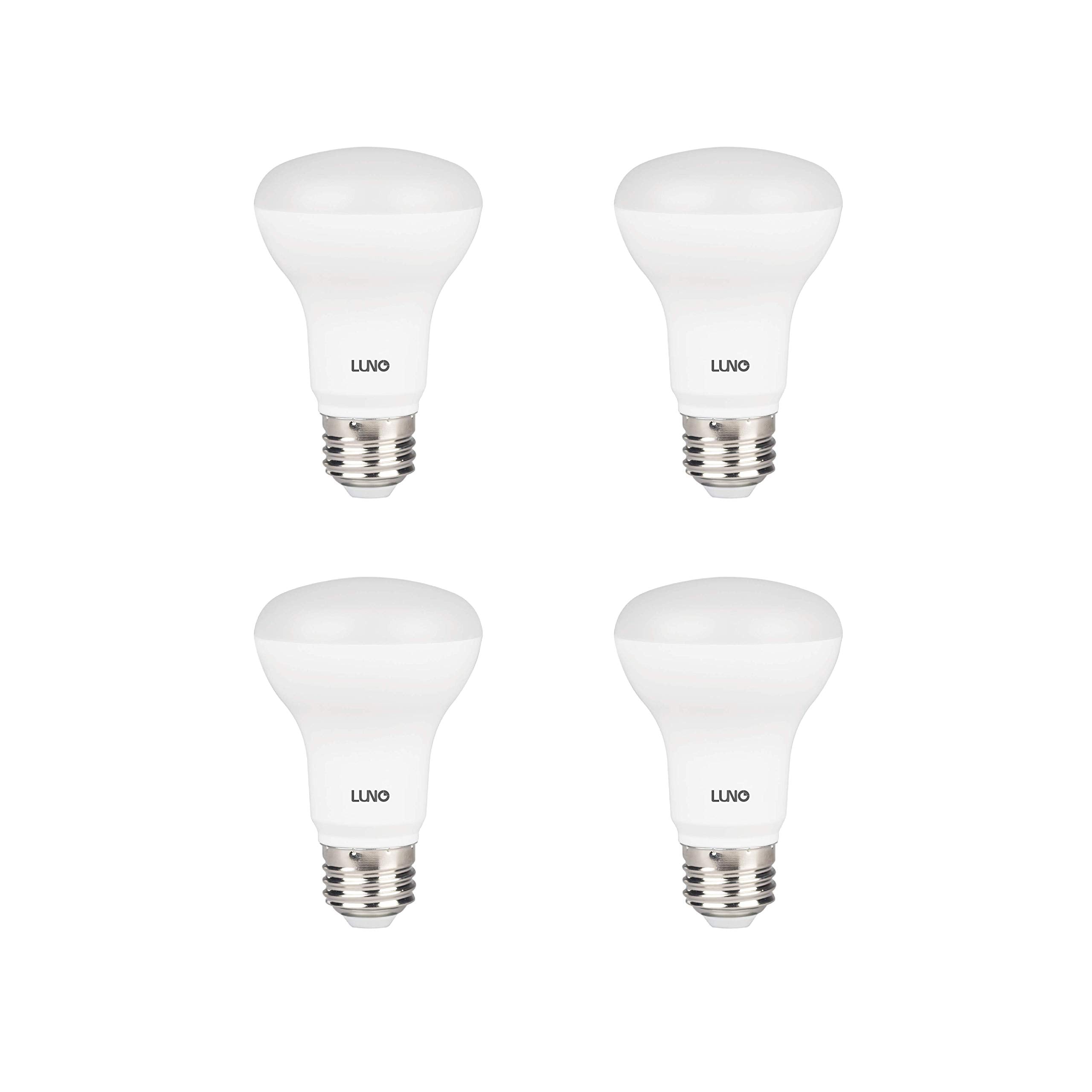 LUNO R20 Dimmable LED Bulb, CRI 90+, 8W (50W Equivalent), 525 Lumens, 4000K (Neutral White), Medium Base (E26), UL & ENERGY STAR