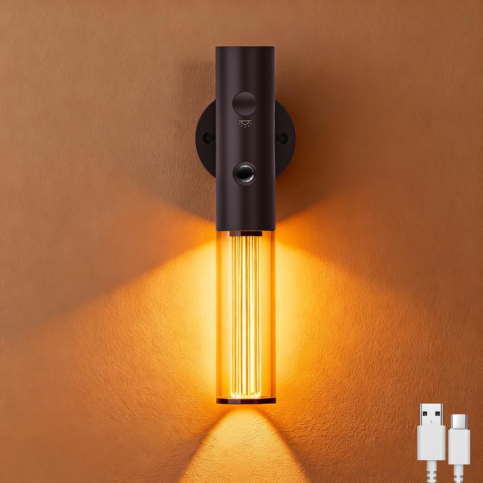 Koopala Motion Sensor LED Night Lights, Rechargeable Battery Operated Indoor Smart Motion Detector Nightlights with 3 Modes&3 Br