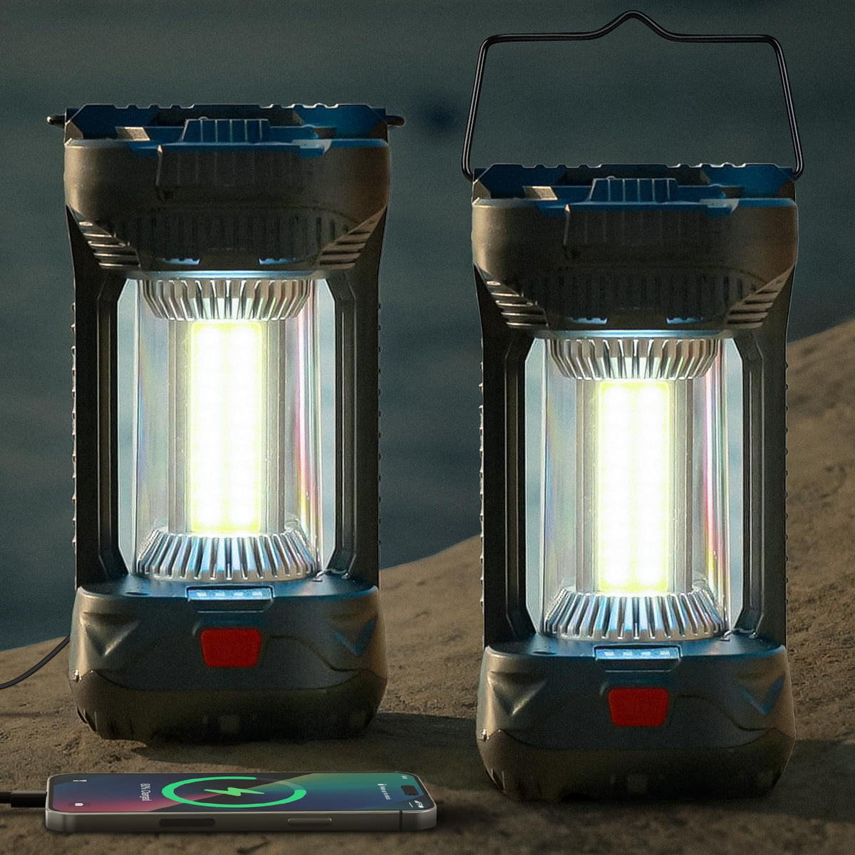Alpswolf 1000 Lumens Rechargeable Camping Lantern - 4000Mah Phone Charger, Ipx4 Waterproof, 4 Light Modes & Sos Strobe, Led Flas