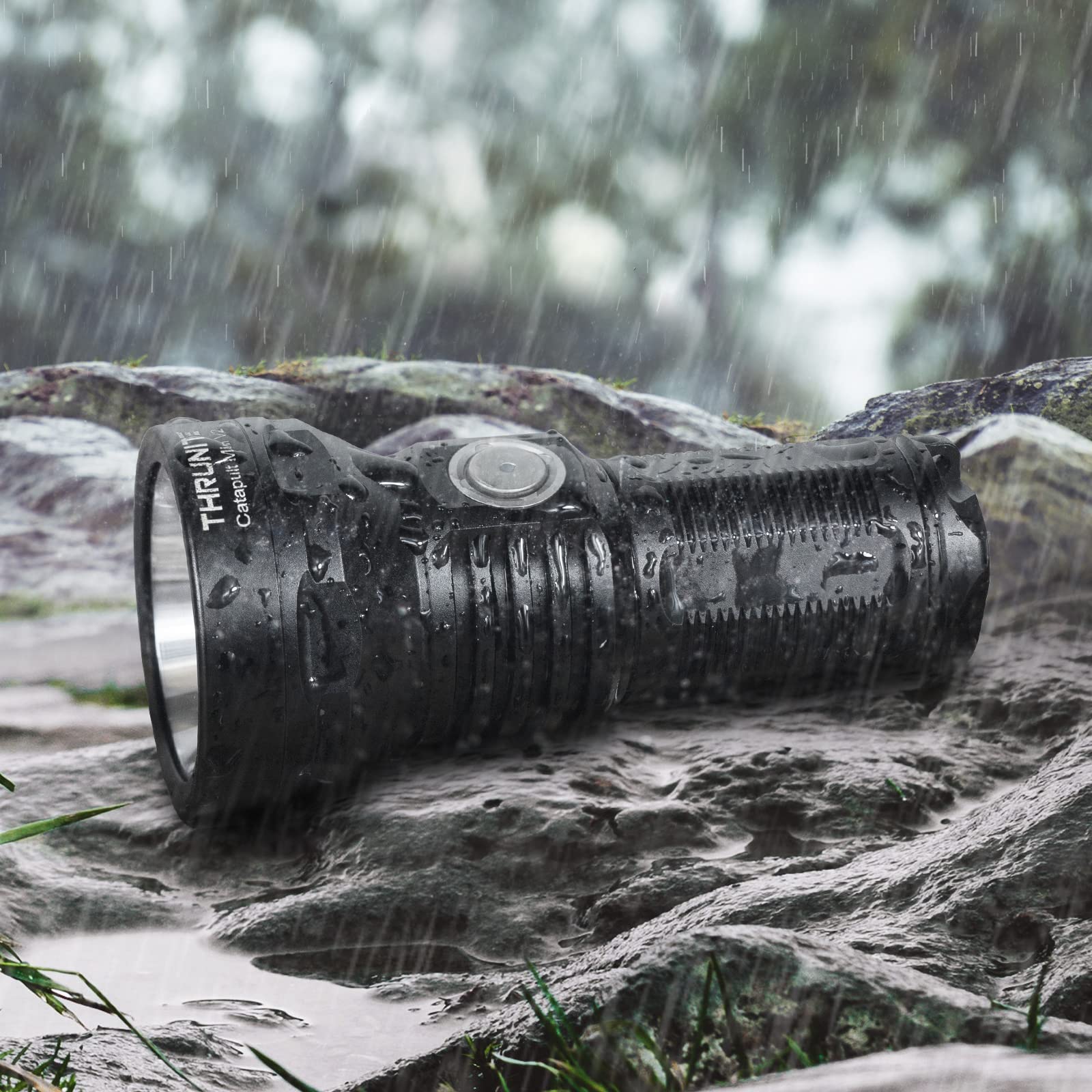 Thrunite Catapult Mini V2 Led Searchlight, 515 Meters Long Throw, High 1108 Lumens Rechargeable Flashlight For Law Enforcement,