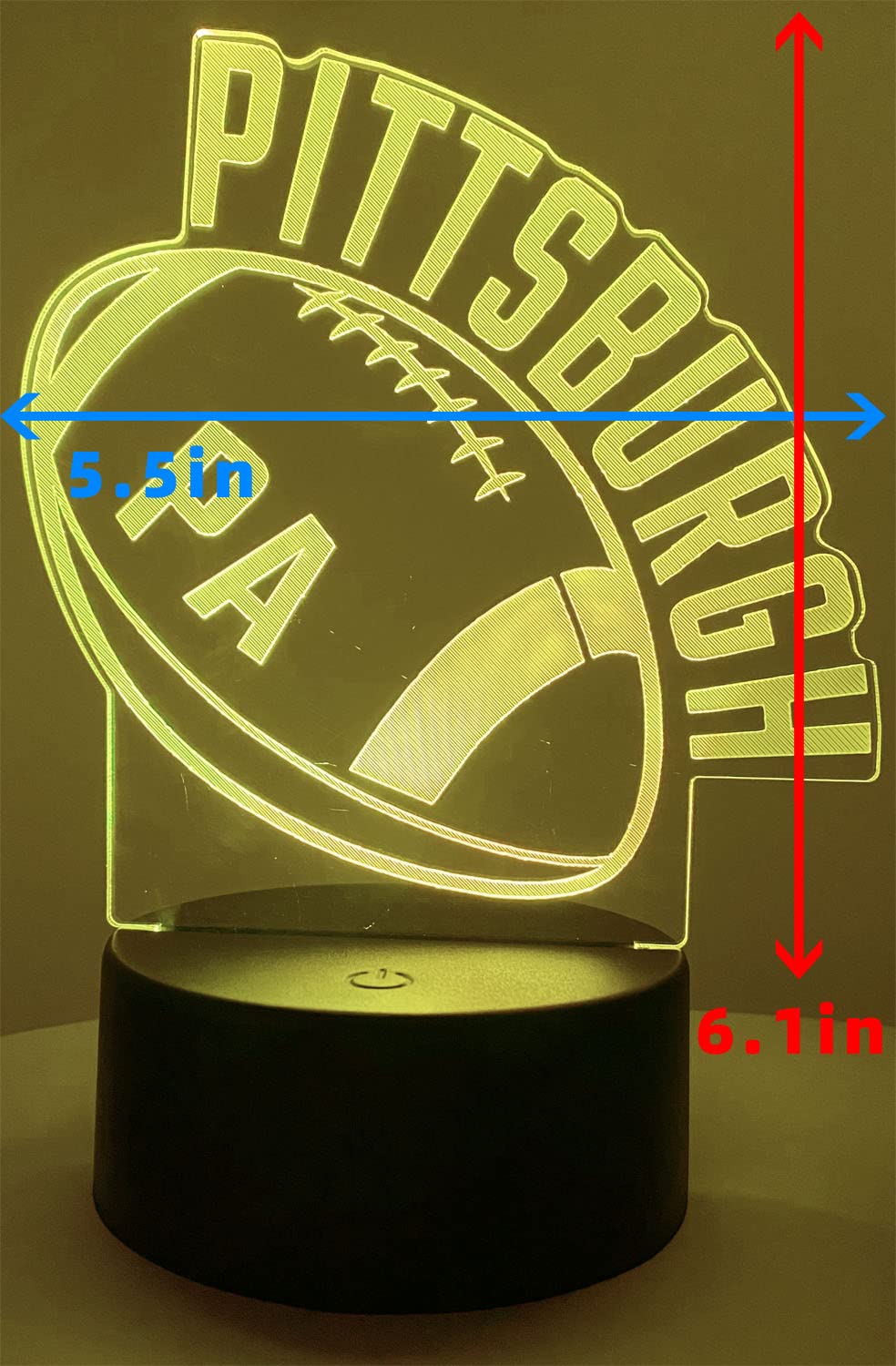 Clorurbanlive 3D Football Buffalo Night Light 3D Illusion Lamp For Boys Gift 16 Changing Color Remote Control Kids Room Ball Dec