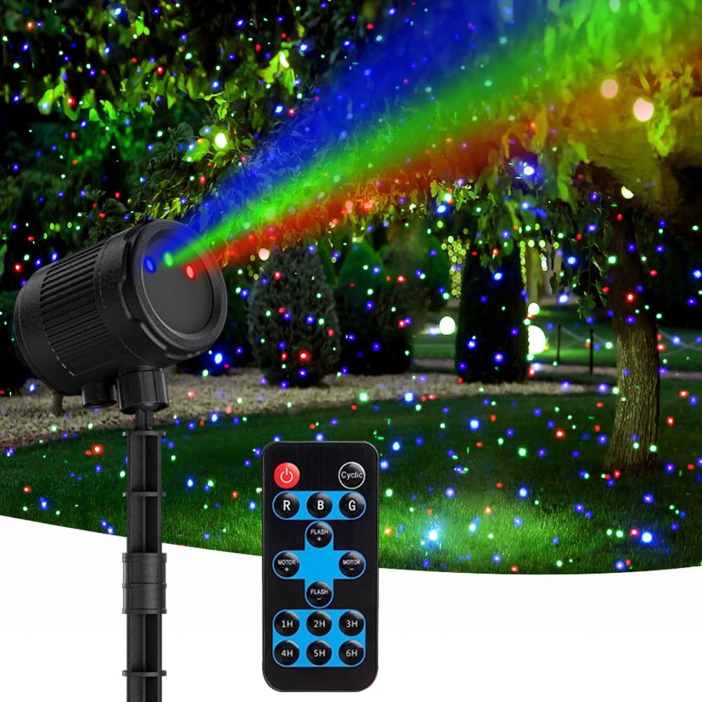 Vansmago Outdoor Laser Lights Projector - Waterproof Rgb Star Show For Halloween & Christmas