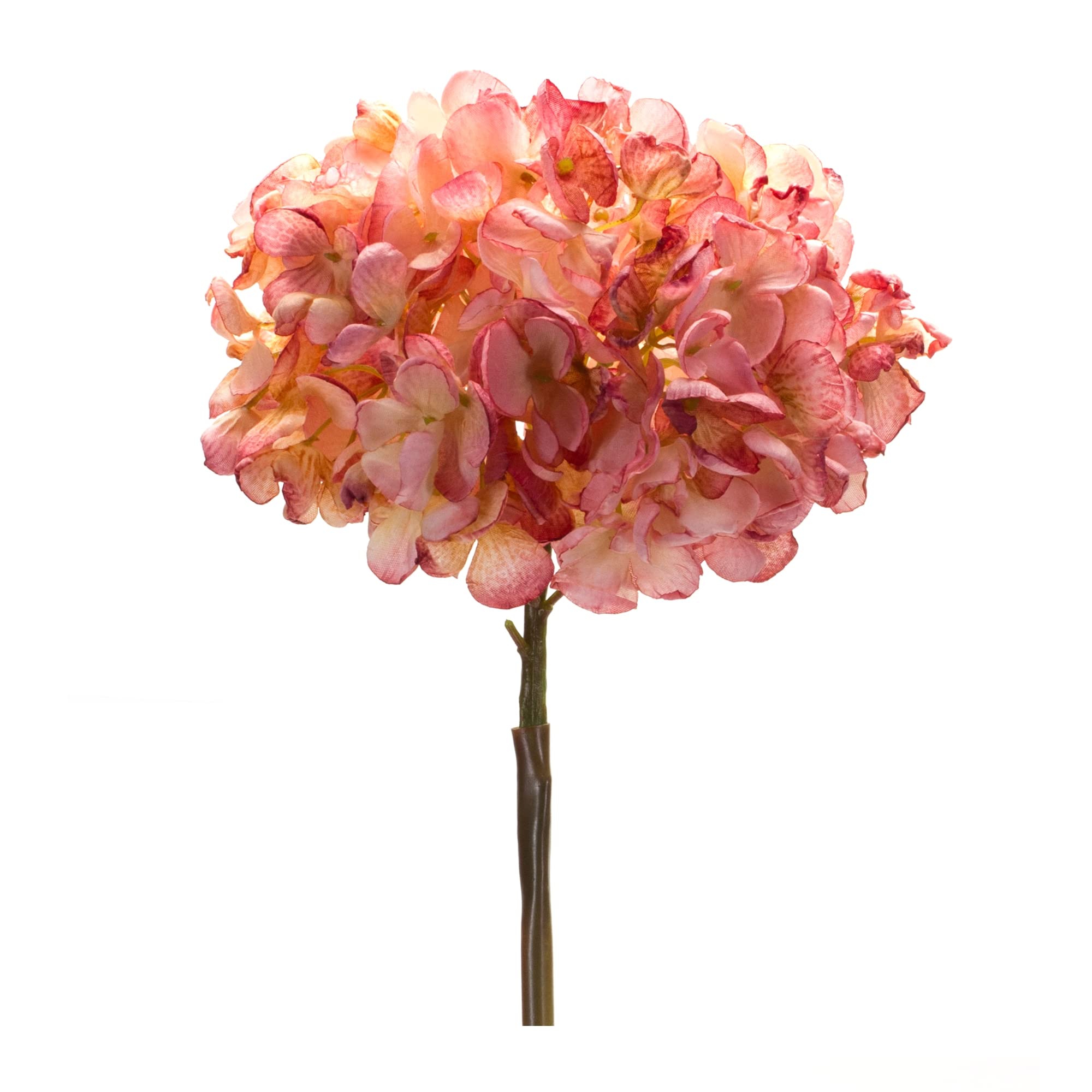Melrose Set of 6 Polyester Hydrangea Stem with Pink Finish 85807DS
