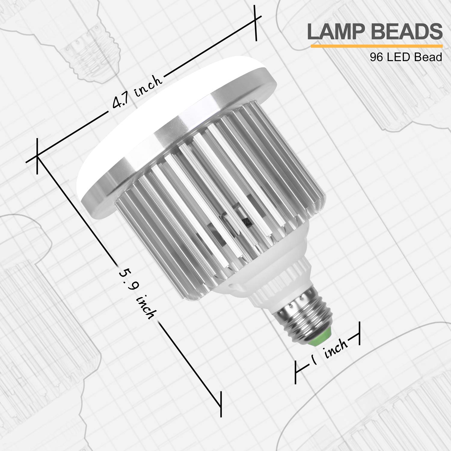 EMART 2 Pack 85W E27 Dimmable LED Light Bulb for Photography, 3000K-5500K, Remote Control, White