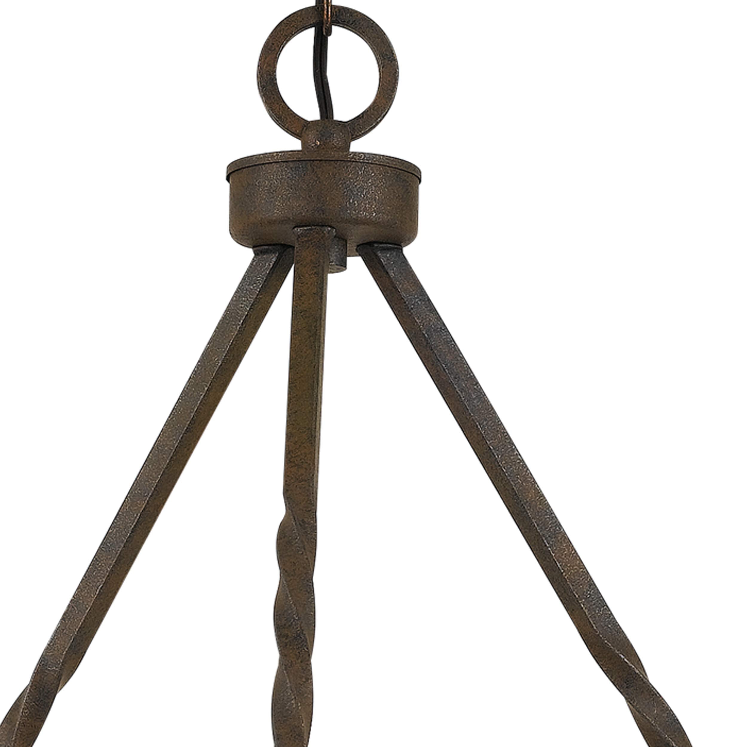 Benzara 6 Bulb Chandelier Metal Frame Resin Antler Design Bronze and Gold Model BM225617