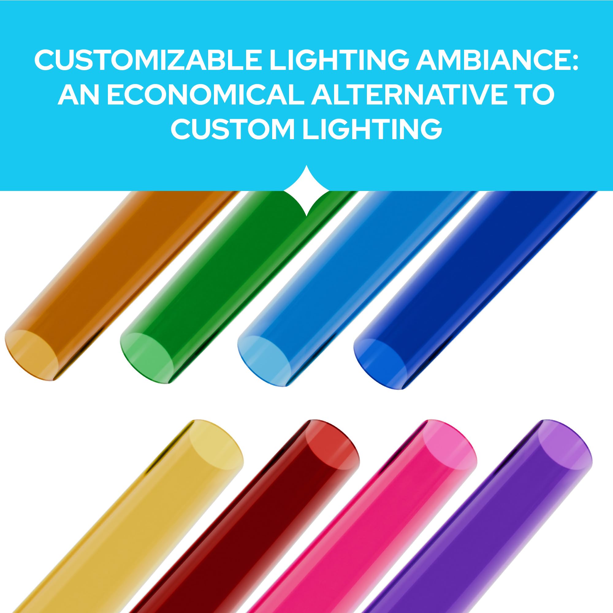 Kastlite T8 Led/Fluorescent Light Tube Guard With End Caps - 46-3/8 Lamp Diffuser Covers & Safety Sleeves  Pink Protective Plastic Bulb Replacement Covering & Overhead Lighting Accessory  Pack Of 12