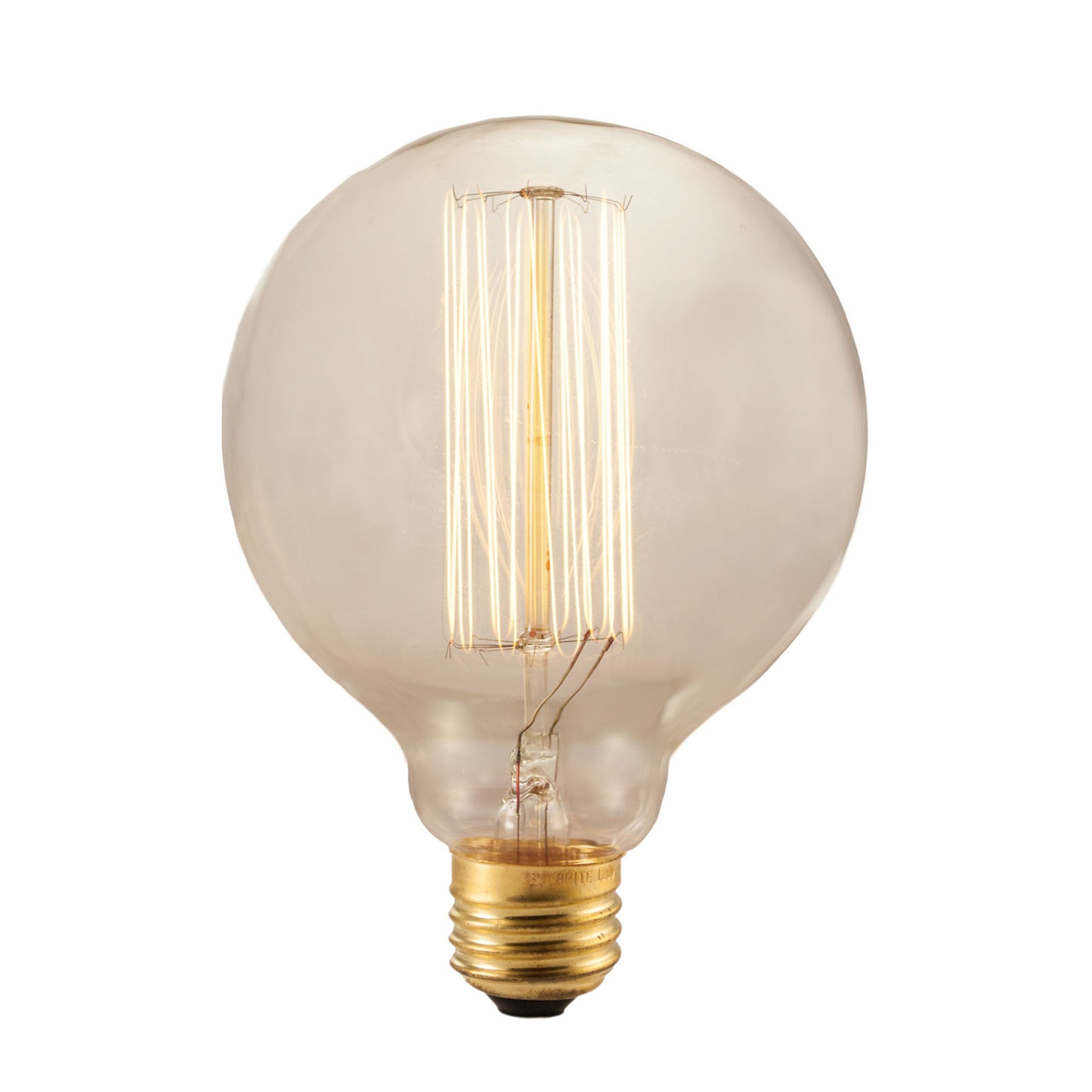 Bulbrite Nostalgic G30 Edison Globe Light Bulbs, 40W Thread Filament, 6 Pack, Model 342040, Copper Finish