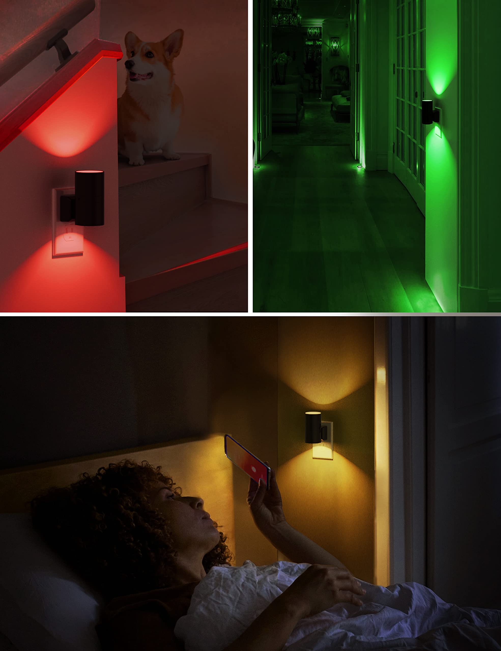 L Lohas Led Night Light, Night Lights Plug Into Wall, Color Changing Nightlight Rgb With Light Sensor, Home Decor For Kids Gifts