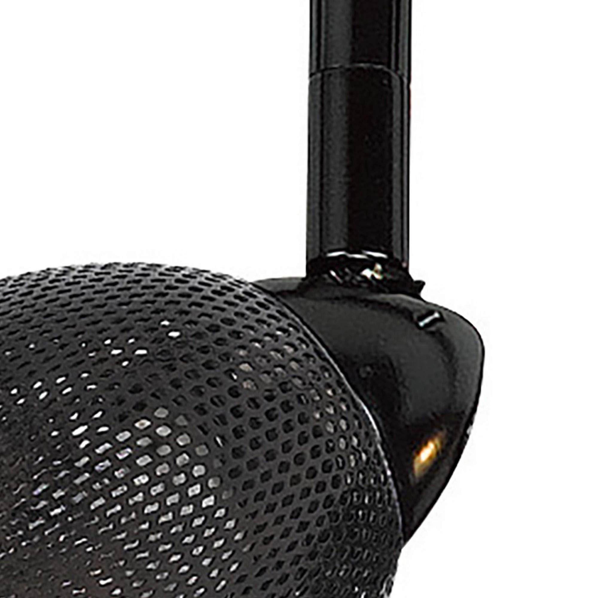 Benjara Round Metal Mesh Shade Track Light Head And Frame, Black