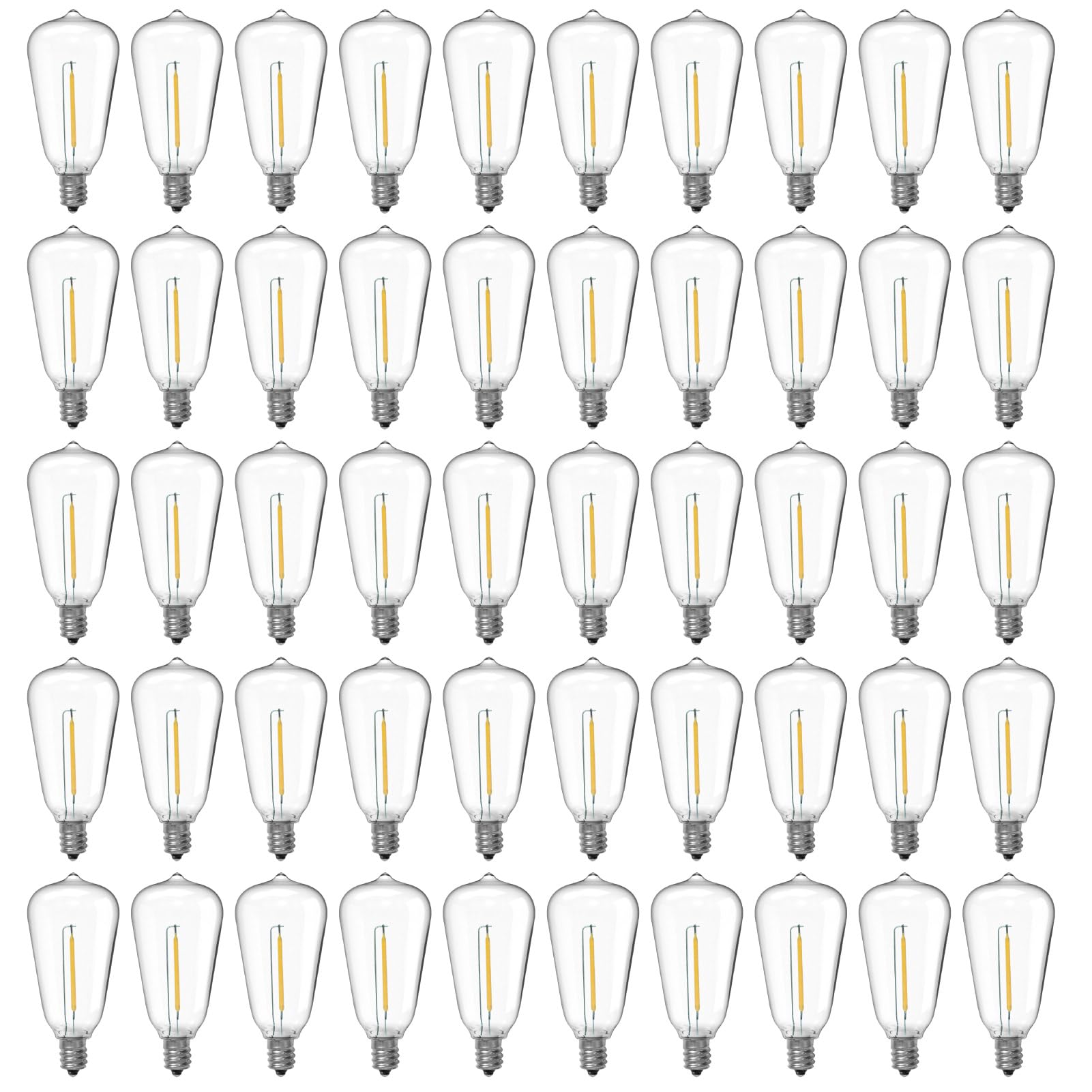 Visterlite St38 Led Replacement Light Bulbs, 1.5 Inches Shatterproof Led Light Bulbs For Outdoor String Lights, 1Watt Equvanlent