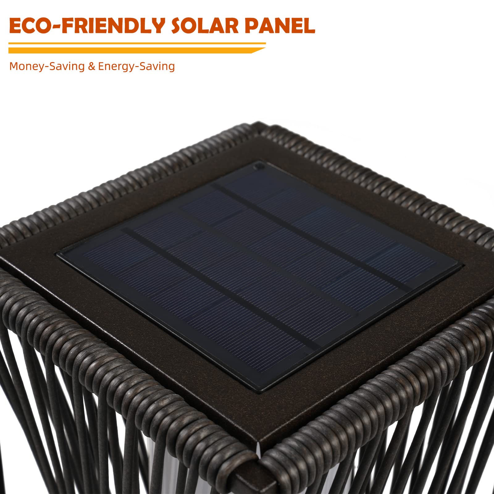 Solar Yard Brown Resin Wicker Outdoor Solar Floor Lamp - Waterproof Light For Yard & Garden