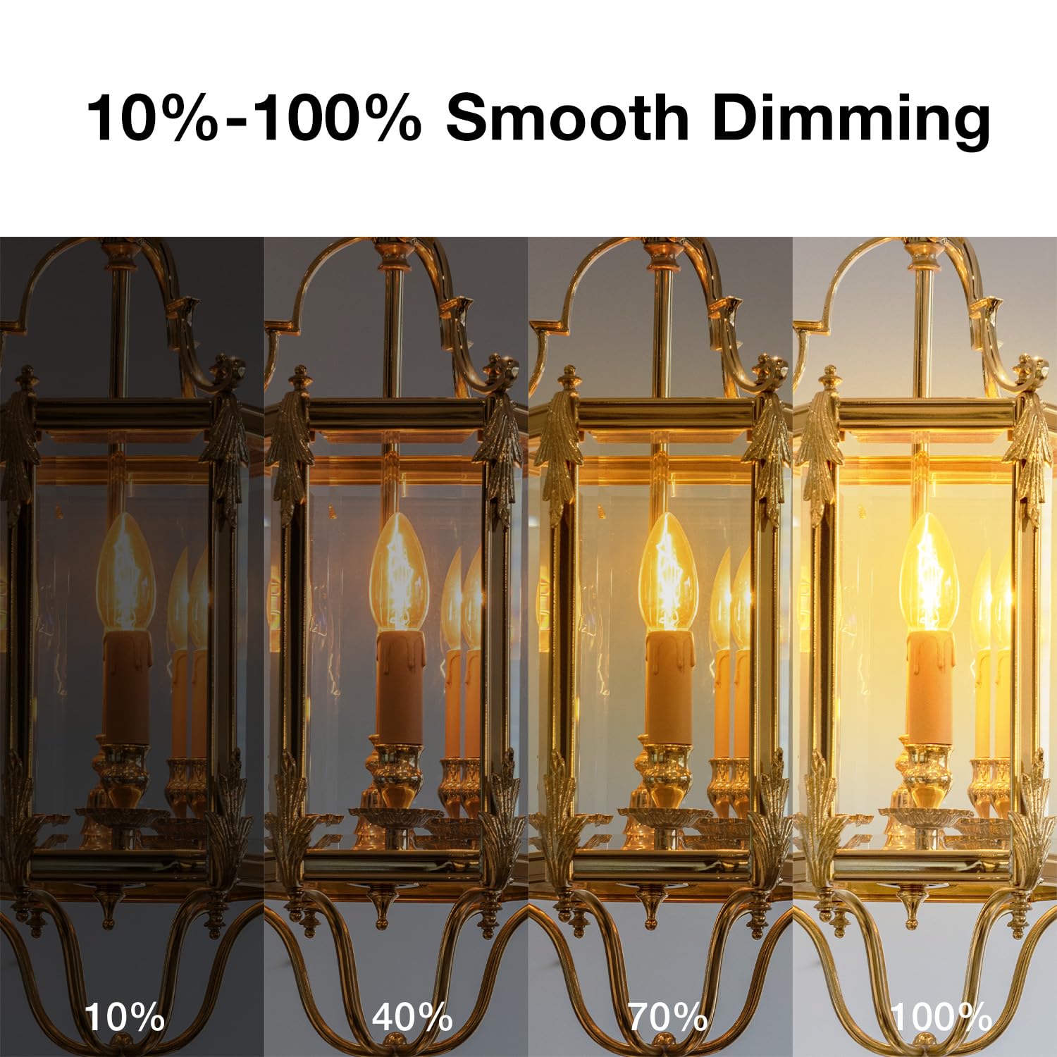 Daybetter B11 Chandelier Light, Dimmable E12 Led 60W Equivalent, Candelabra Bulbs, High Brightness 600 Lm Warm White 2700K, Fila