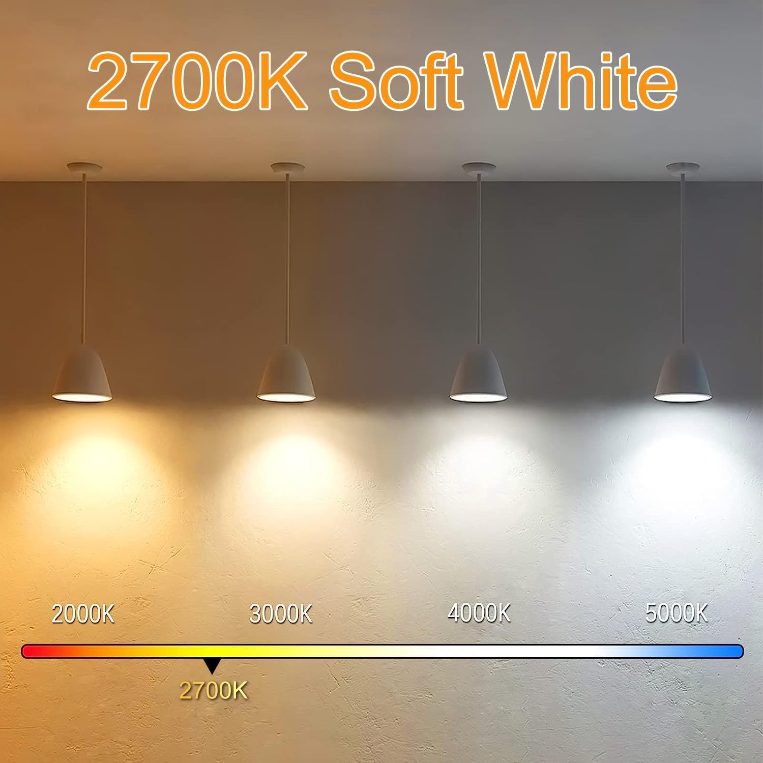 NOVELUX E26 LED Bulb 6W Dimmable 2700K Soft White Glass 7.3 Inch 2 Pack