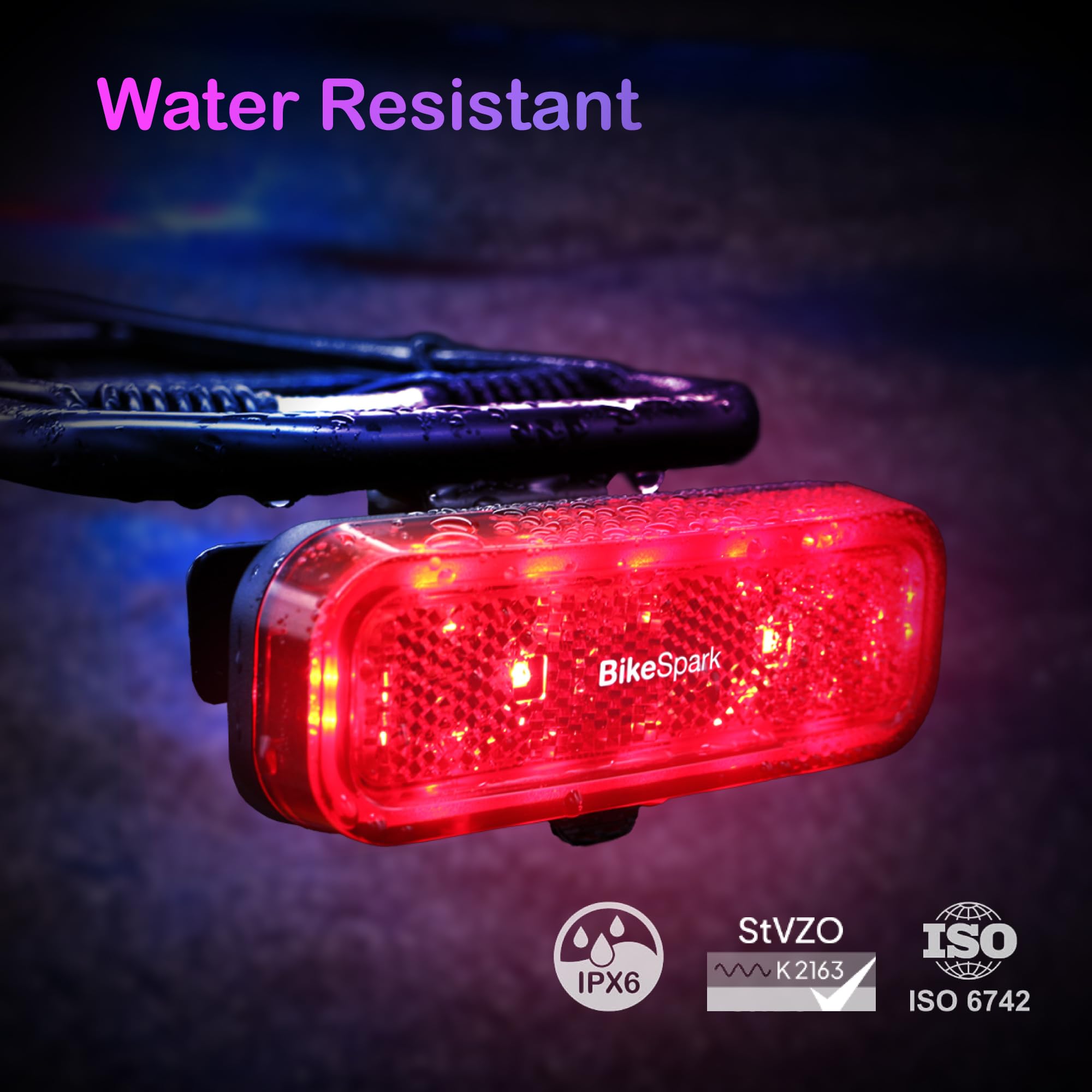 Bikespark Auto-Sensing Rear Light G4R, Usb Rechargeable, 240Hrs, Precise Brake Sensing For Cargo Rack, Large Reflector, 50/80Mm Screw Mounted, Easy Release, Made In Taiwan