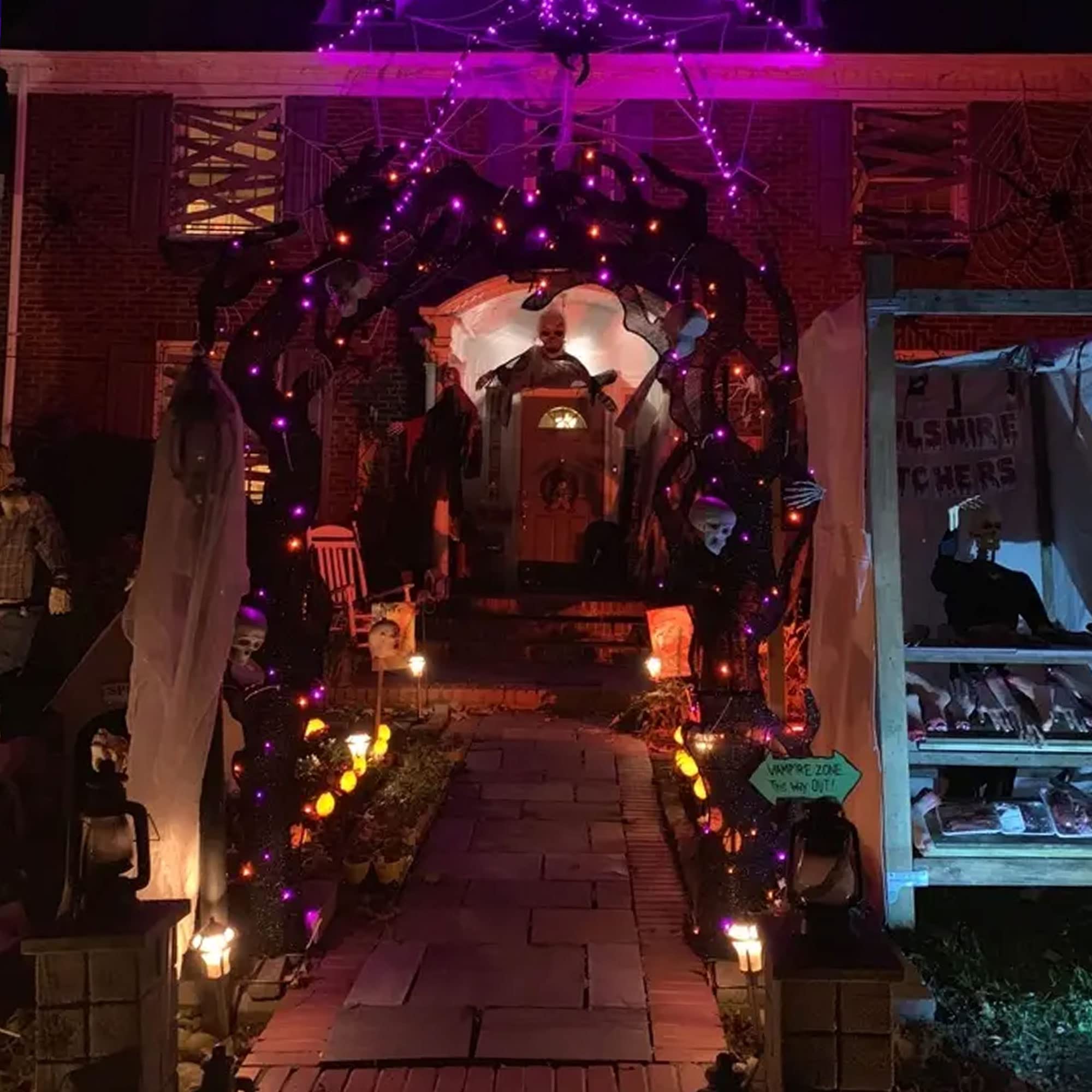 Tw Shine 20Ft Purple And Orange Halloween Mini String Lights, 100 Count, Waterproof Indoor/Outdoor Decor, Model Zf-100-2/Sb