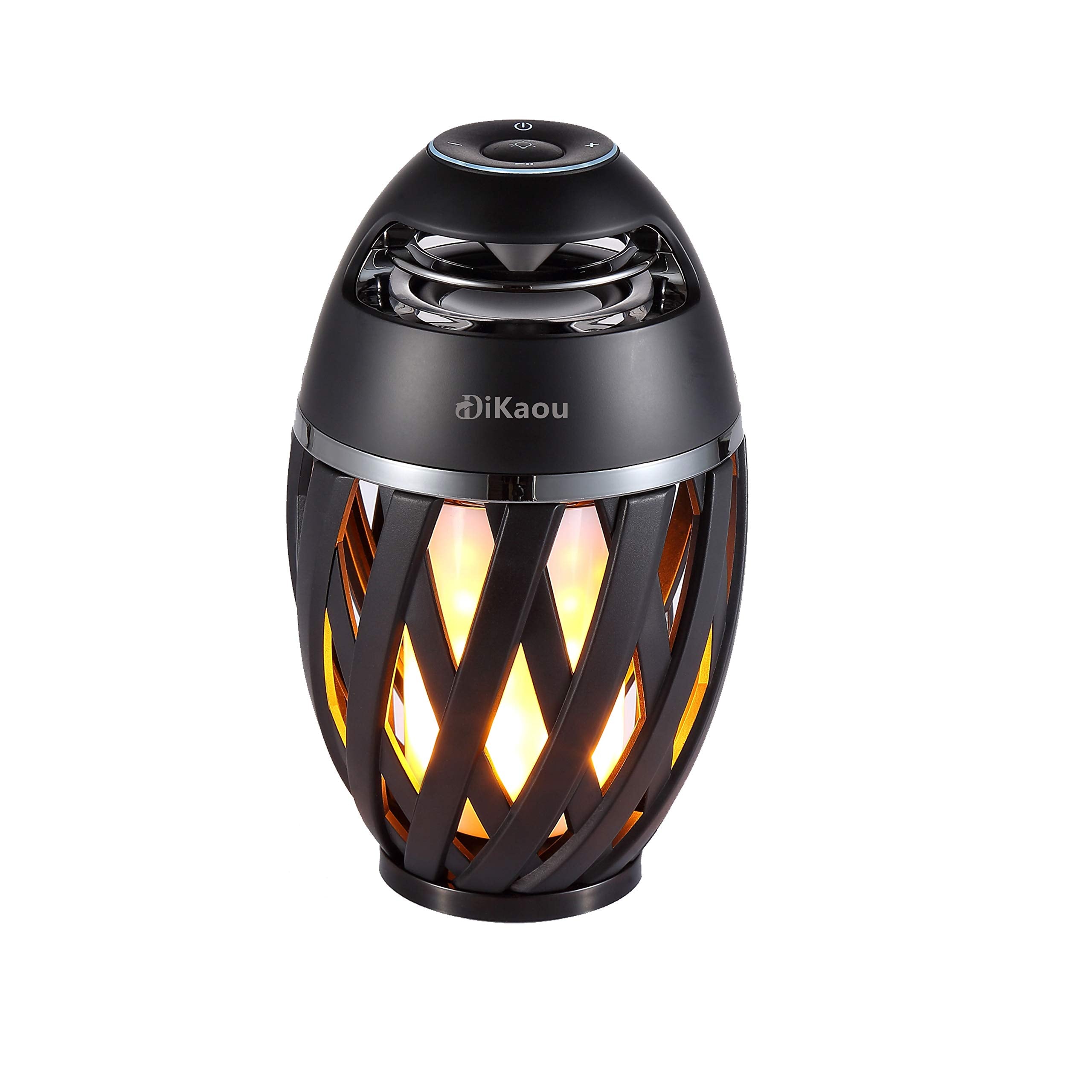 Dikaou Led Flame Outdoor Table Lamp Torch Table Lamp With Blutooth Speaker, Rechargeable Ambience Lantern With Flickers Warm Light For Patio/Porch/Home Decor, Best Gift For Men Women Teens Kids