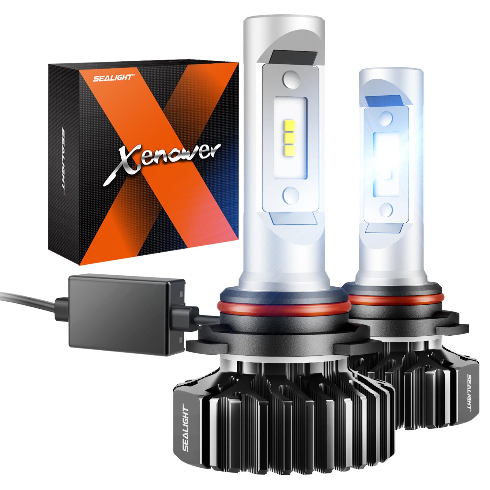 SEALIGHT 9006 Fog Bulbs, 30,000LM Super Bright, Plug-and-Play, Pack of 2, White Light, X1 9006 Model