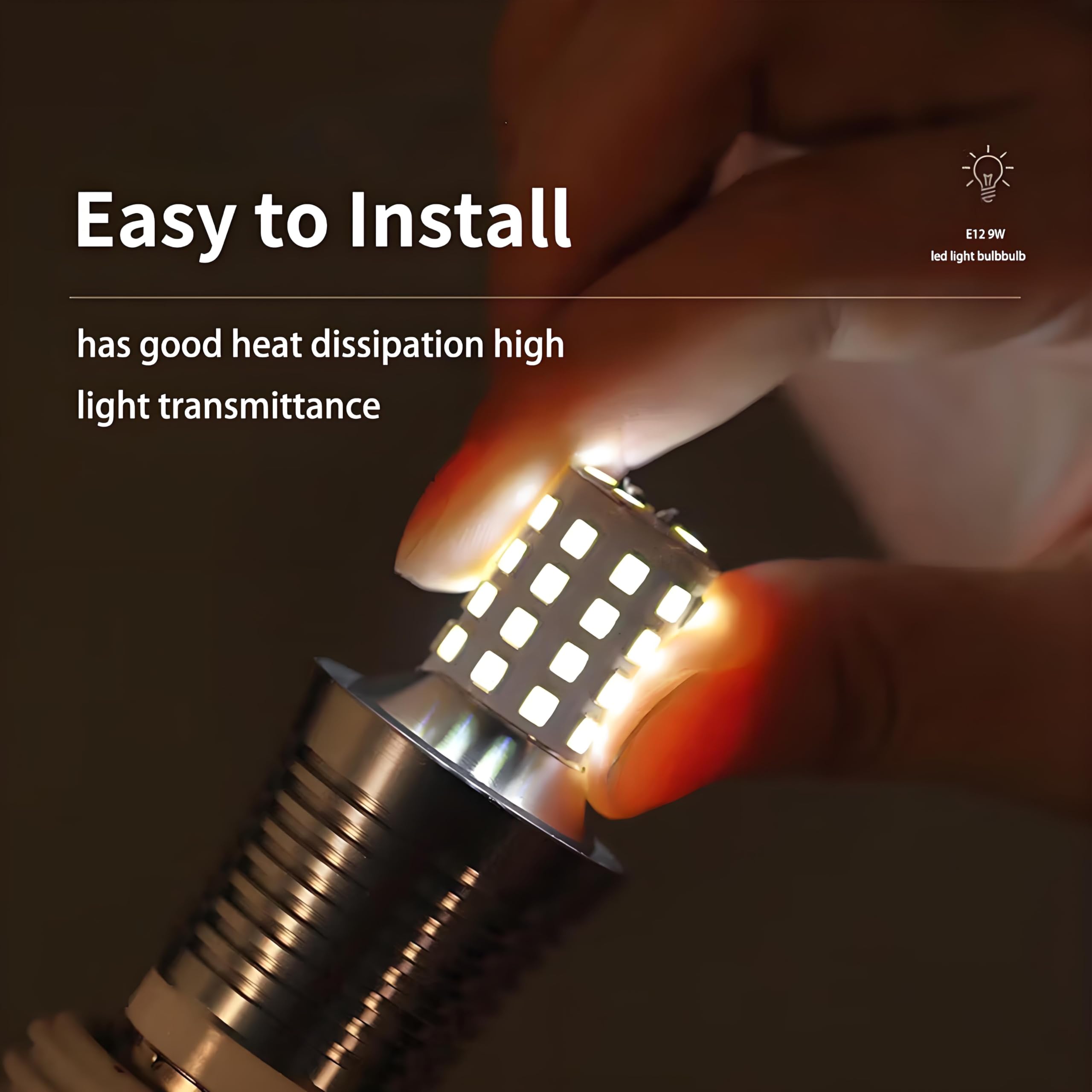 E12 Led Candelabra Base Bulbs 9W Decorative Candle Base 60 Watt Equivalent E12 Candle Lamp For Ceiling Fan Dining Room Home Deco