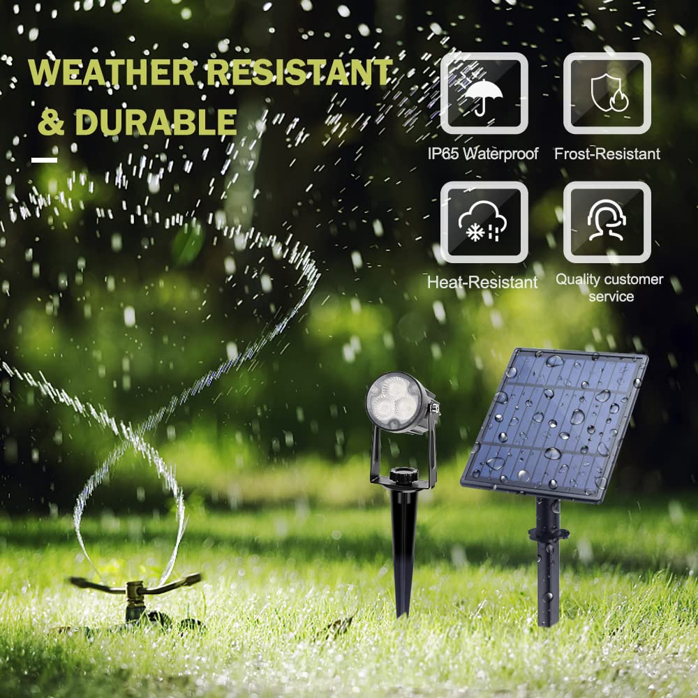 Aponuo Metal Outdoor Solar Landscape Lights Solar Lights Outdoor Waterproof Solar Landscape Spotlight For Yard Landscape Lightin