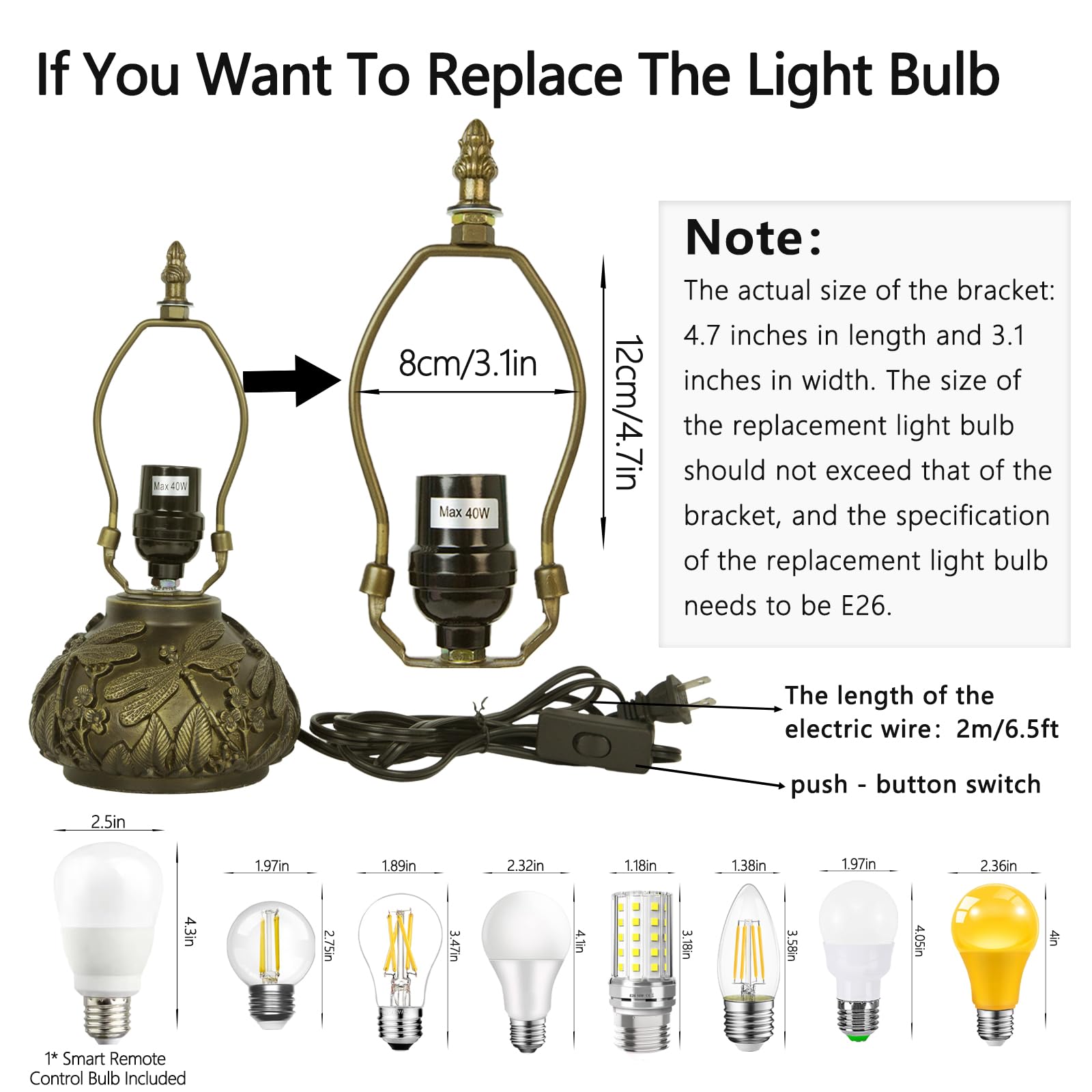 Ppbmocw 12 Inch Tiffany Lamp With Remote Control, Adjustable Brightness And Color Temperature, E26 Bulb, 9W, Red Star Baroque Mu