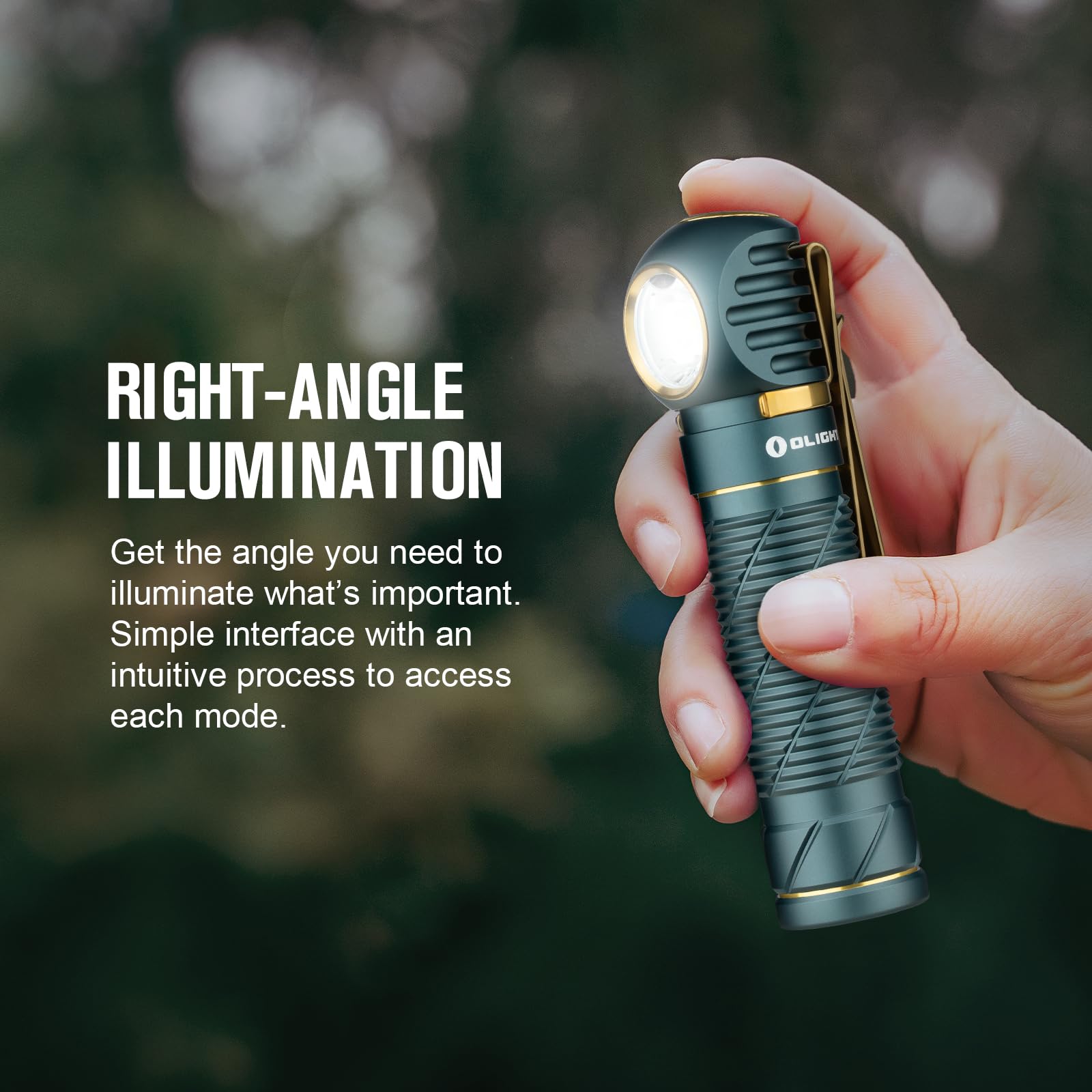 Olight Perun 2 Led Headlamp 2500 Lumens Rechargeable, Multi-Functional Right Angle Mcc Waterproof Flashlight With Headband, Perf