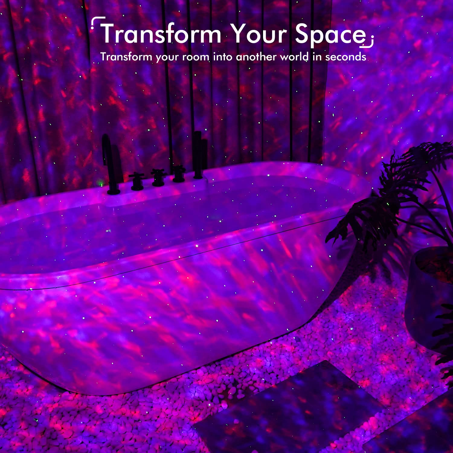 Rossetta Star Projector - Galaxy Led Light, App Control, Bluetooth Speaker, White Noise, Night Light