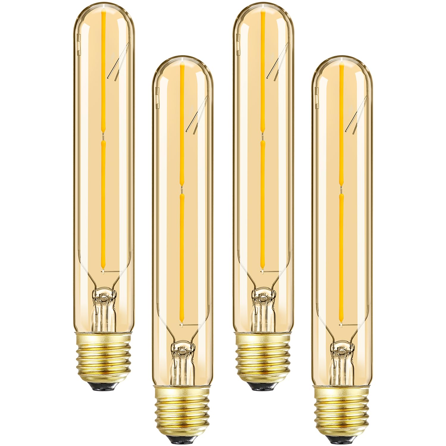 Lvye T10 Led Bulb,Dimmable 4W Led Tubular Bulbs,White 3K, 40 Watt Incandescent Bulb Equivalent,Clear,E26 Base Lamp Bulb,For Cabi