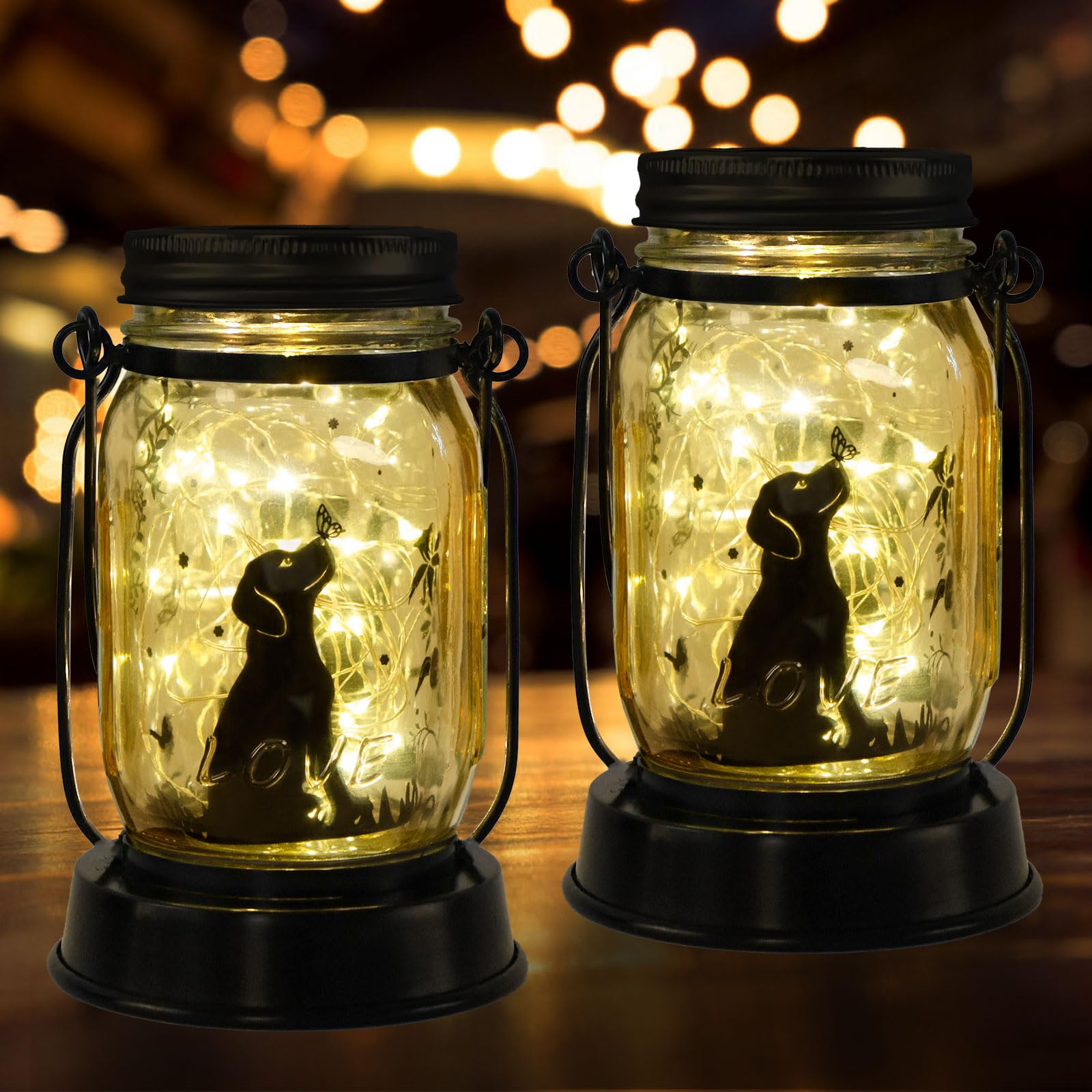 Kyoryuger Dog Solar Lanterns 3in1 Dog Light Garden Decor Gifts for Women Mom Grandma Unique Teen Girl Gifts Christmas Gifts for 