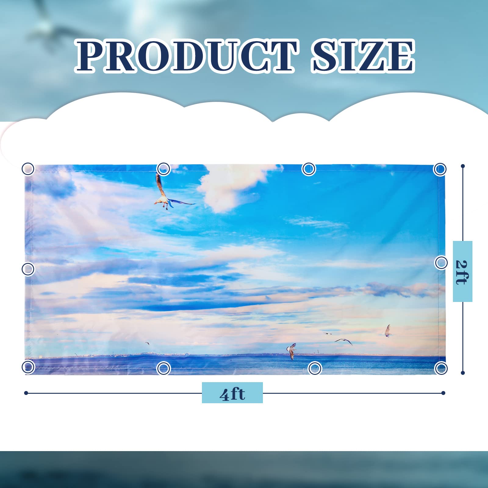 Hortsun Fluorescent Light Covers Magnetic 4x2 Feet Beach Shade Filters for Drop Ceiling