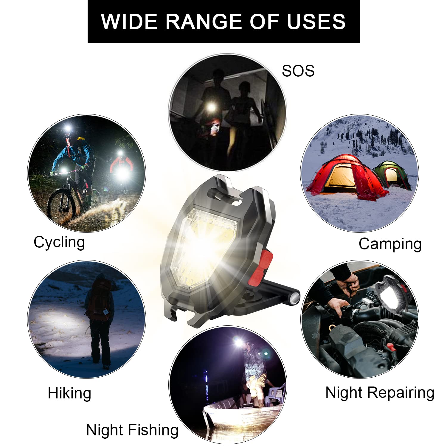 MAKDAK 2PC Rechargeable Keychain Flashlight, 1600 Lumen, 7 Modes, Black, Model 3X for Emergencies, EDC