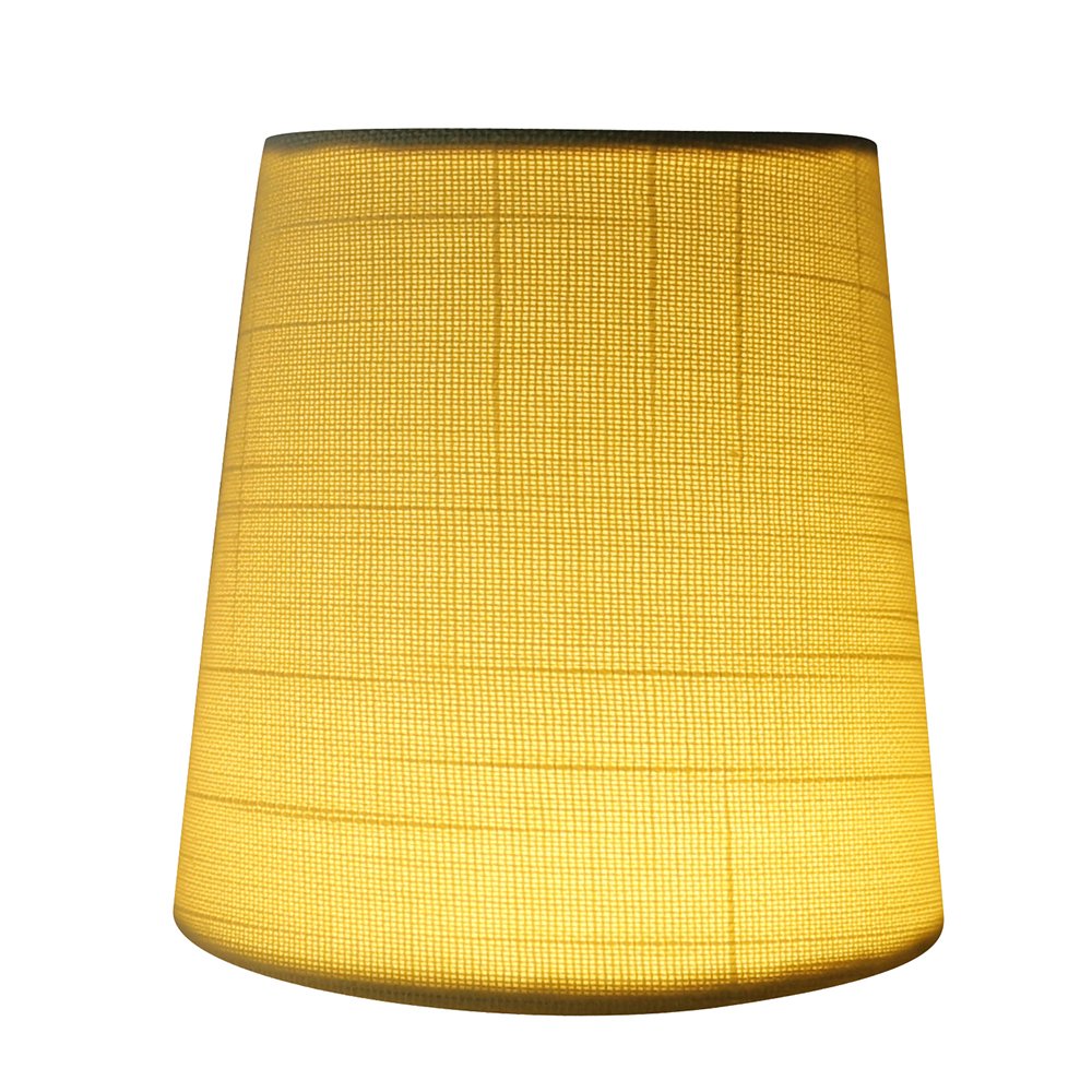 Meriville Set Of 6 Eggshell Linen Clip On Chandelier Lamp Shades, 3.5-Inch By 4.5-Inch By 4.5-Inch