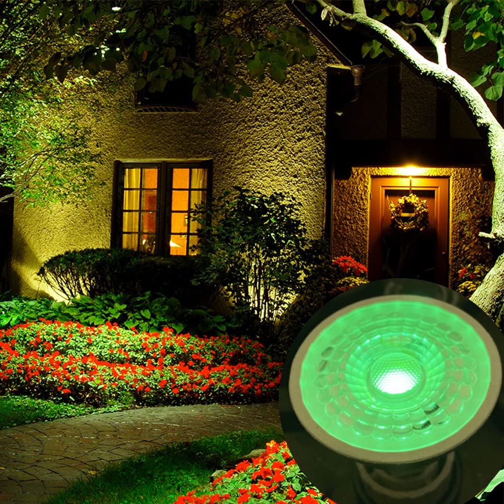 TUMUPSM RGB MR16 LED Bulb, 12V 5W GU5.3, Non-Dimmable Landscape Light, 6-Pack Mix Color