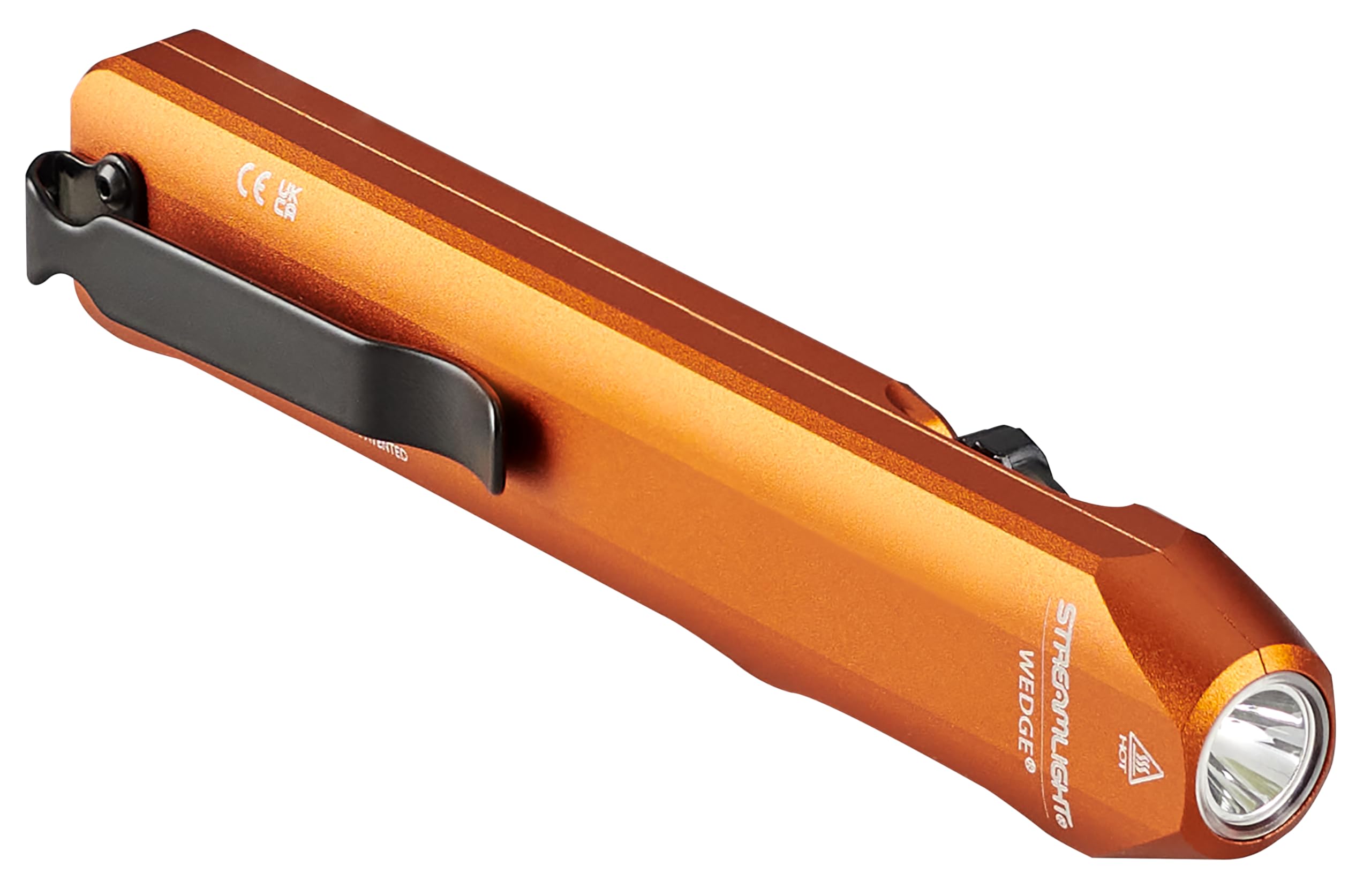 Streamlight 88820 Wedge 300-Lumen Slim Everyday Carry Flashlight, Includes Usb-C Cable And Lanyard, Orange