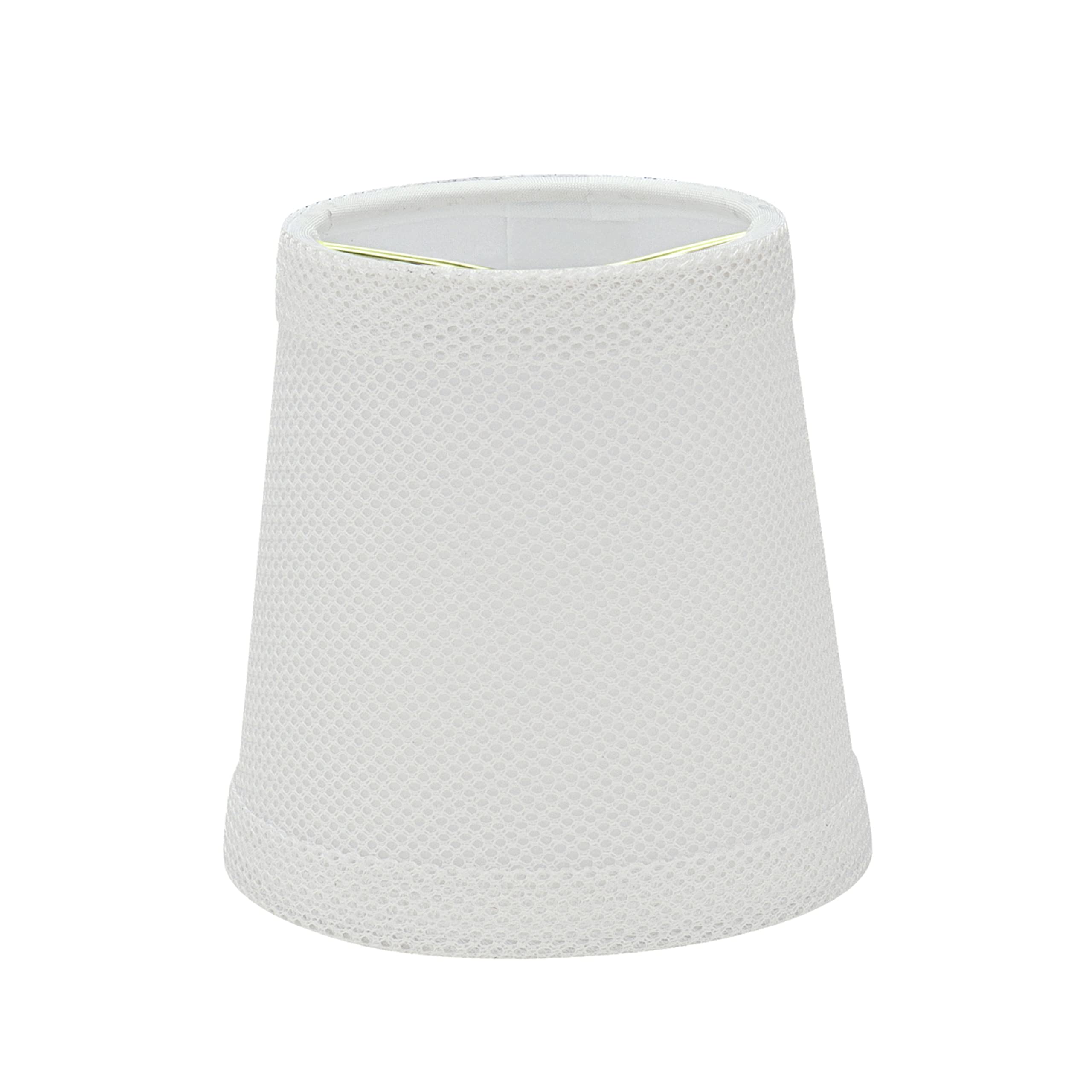 Aspen Creative 32718-2 Small Hardback Empire Shape Chandelier Clip-On Lamp Shade Set (2 Pack), Transitional Design In White, 4&quot; Bottom Width (3&quot; X 4&quot; X 4&quot;)