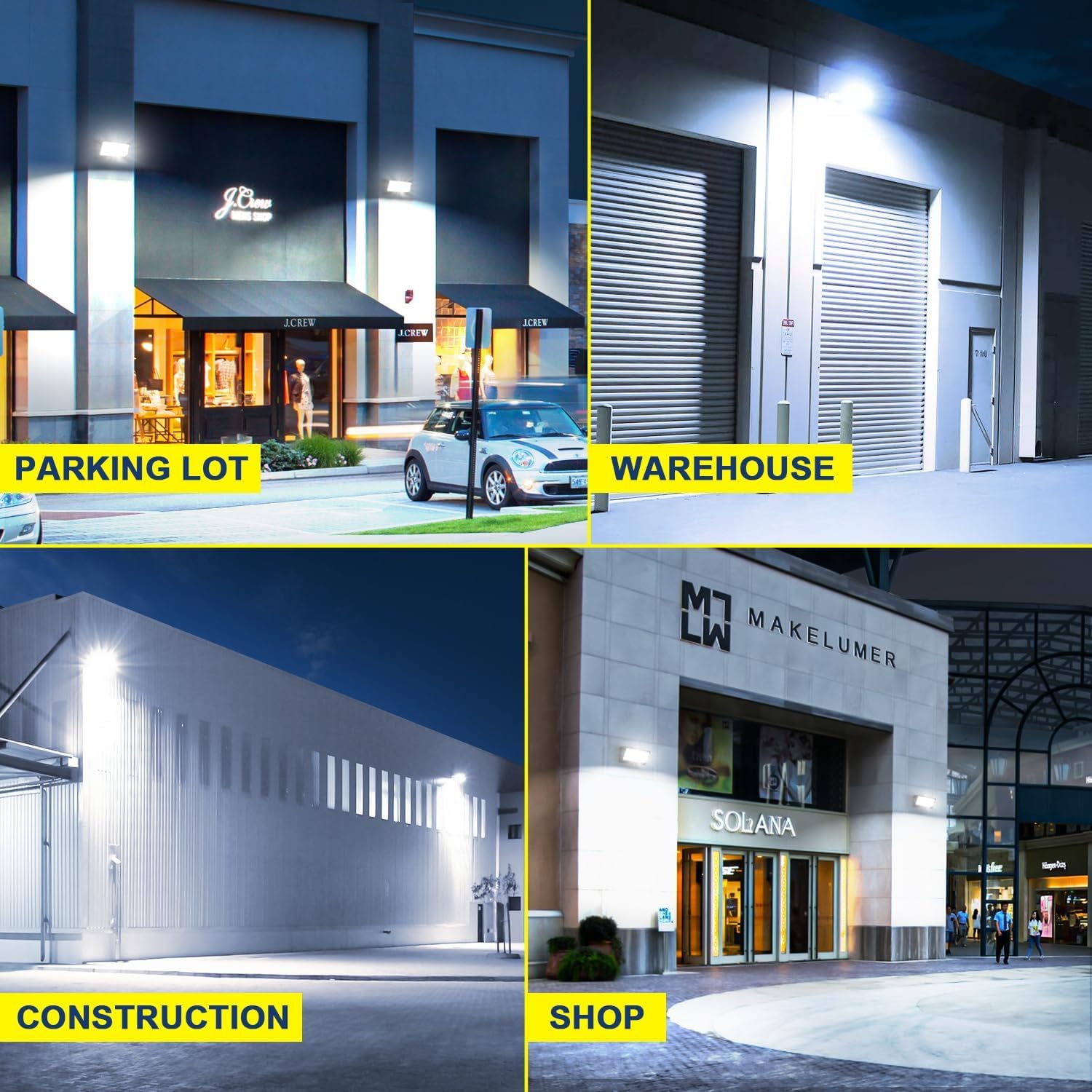 Ledmo Led Wall Pack Light  15840Lm Daylight Outdoor Security Lighting  Commercial And Industrial Outdoor Wall Pack Lights  5000K Ip65 Waterproof For Garage Yard 120W 6 Pack No Photocell
