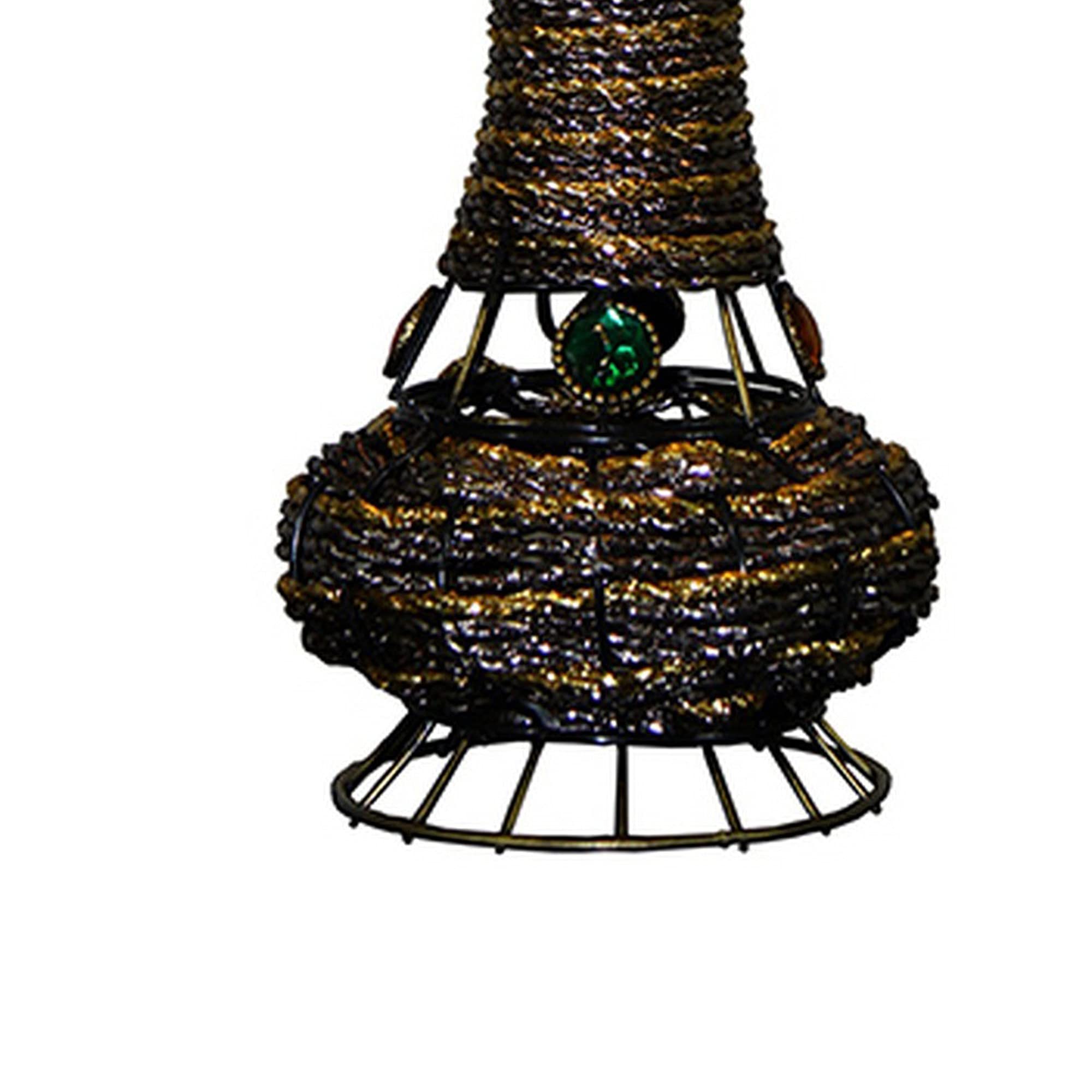 Benzara Bm240931 Tree Table Lamp With Aluminum Wire & Multiple Led, White