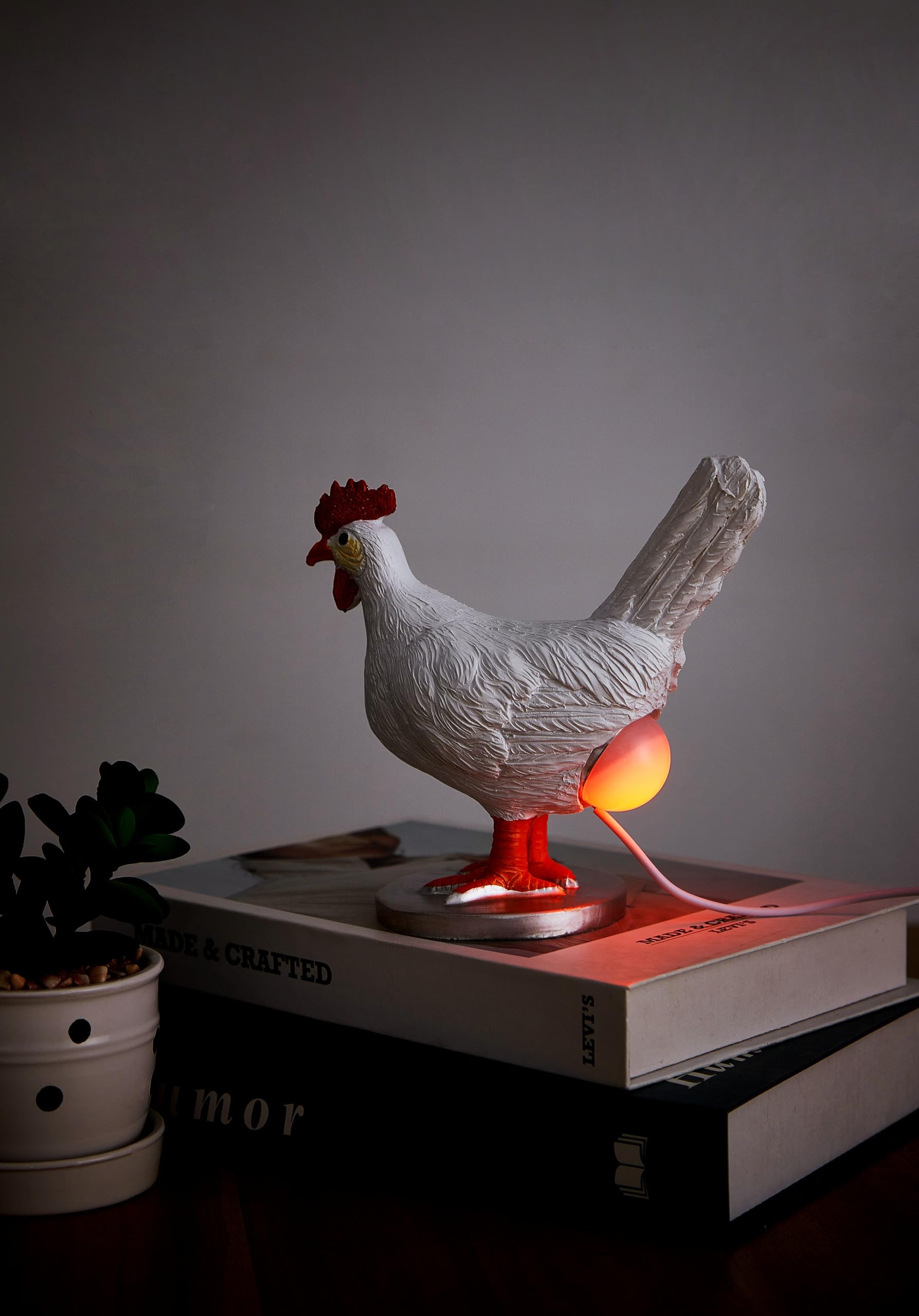 Upgraded Chicken Egg Lamp, Chicken Lamp, 16 Colors Change with Remote Control, 3D Resin Chicken Night Light with USB, Color Gift