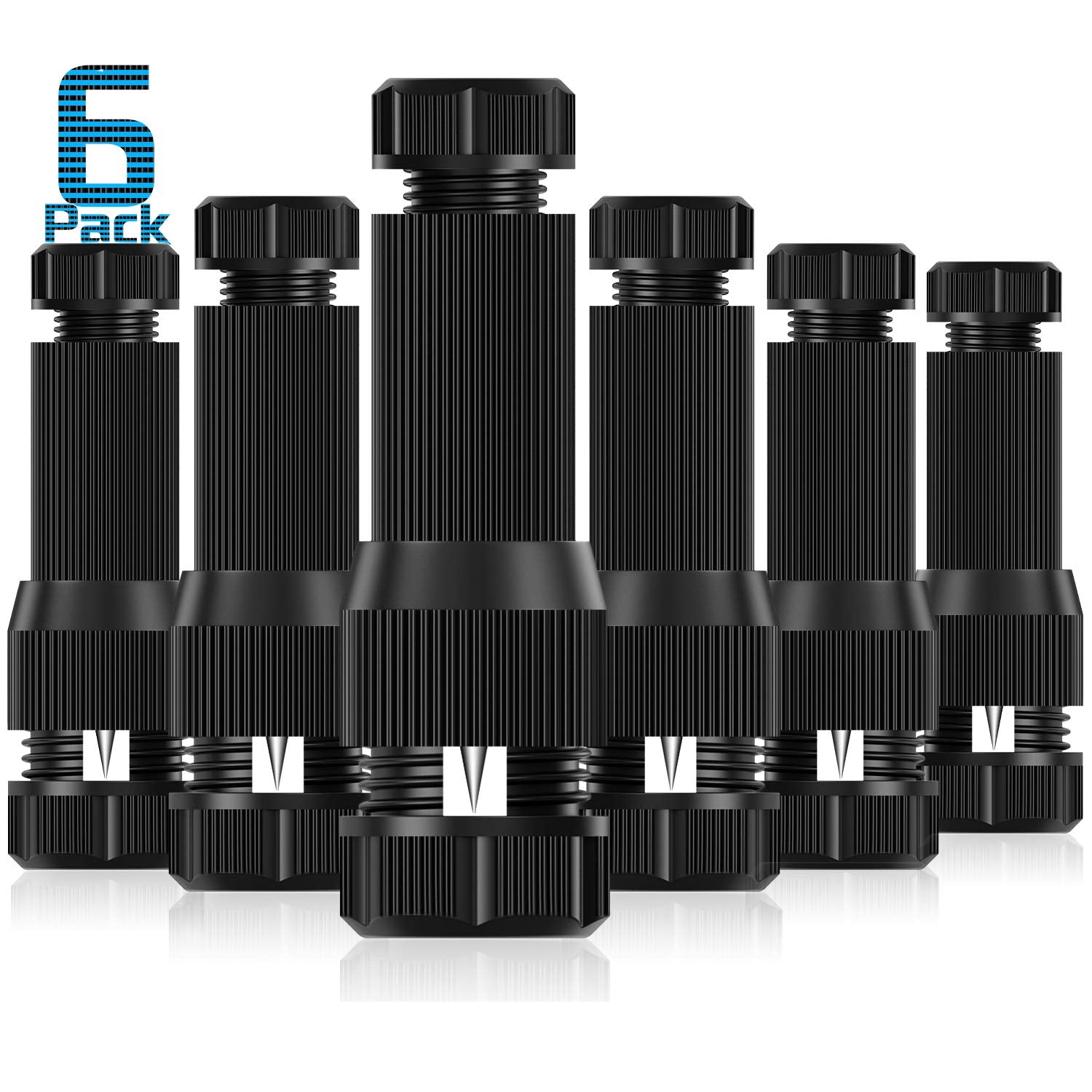 Fntek Low Voltage Landscape Light Wire Connectors 14-20 Gauge, 6 Pack, Compatible with Malibu, Paradise, Moonrays