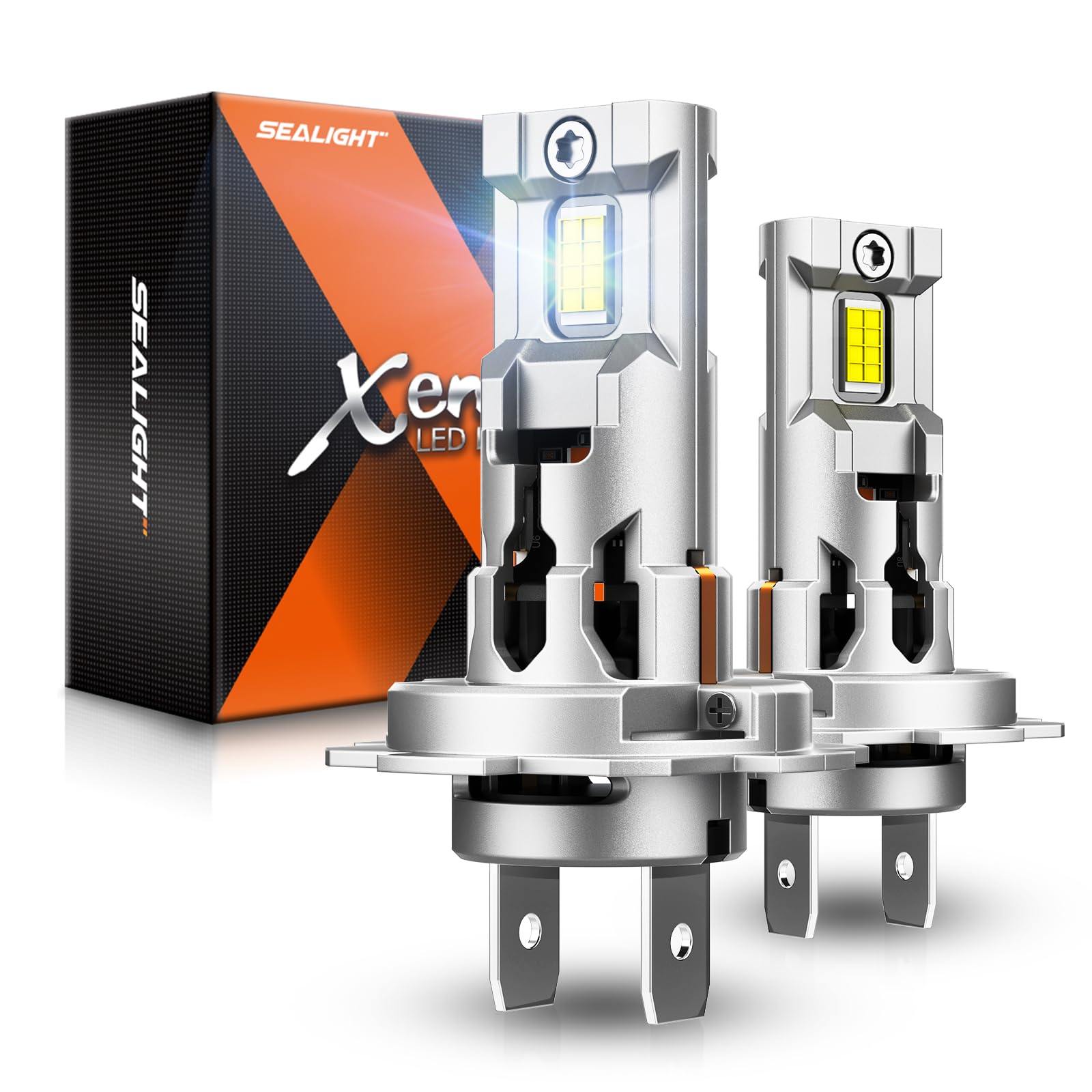 SEALIGHT H7 Bulbs 36000LM Bright White Fog Lights with Cooling Fan, Canbus Ready, Easy 3-Min Installation, 10-Year Lifespan