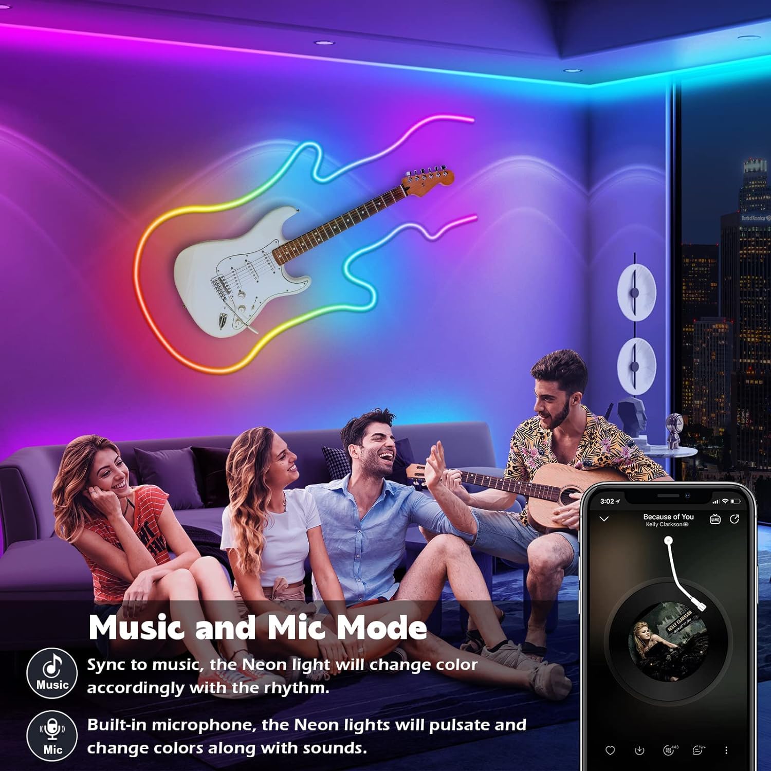 SINLEY LED Neon Rope Lights 200FT, RGB Waterproof, App/Remote Control, Flexible, Music Sync for Indoor/Outdoor Use