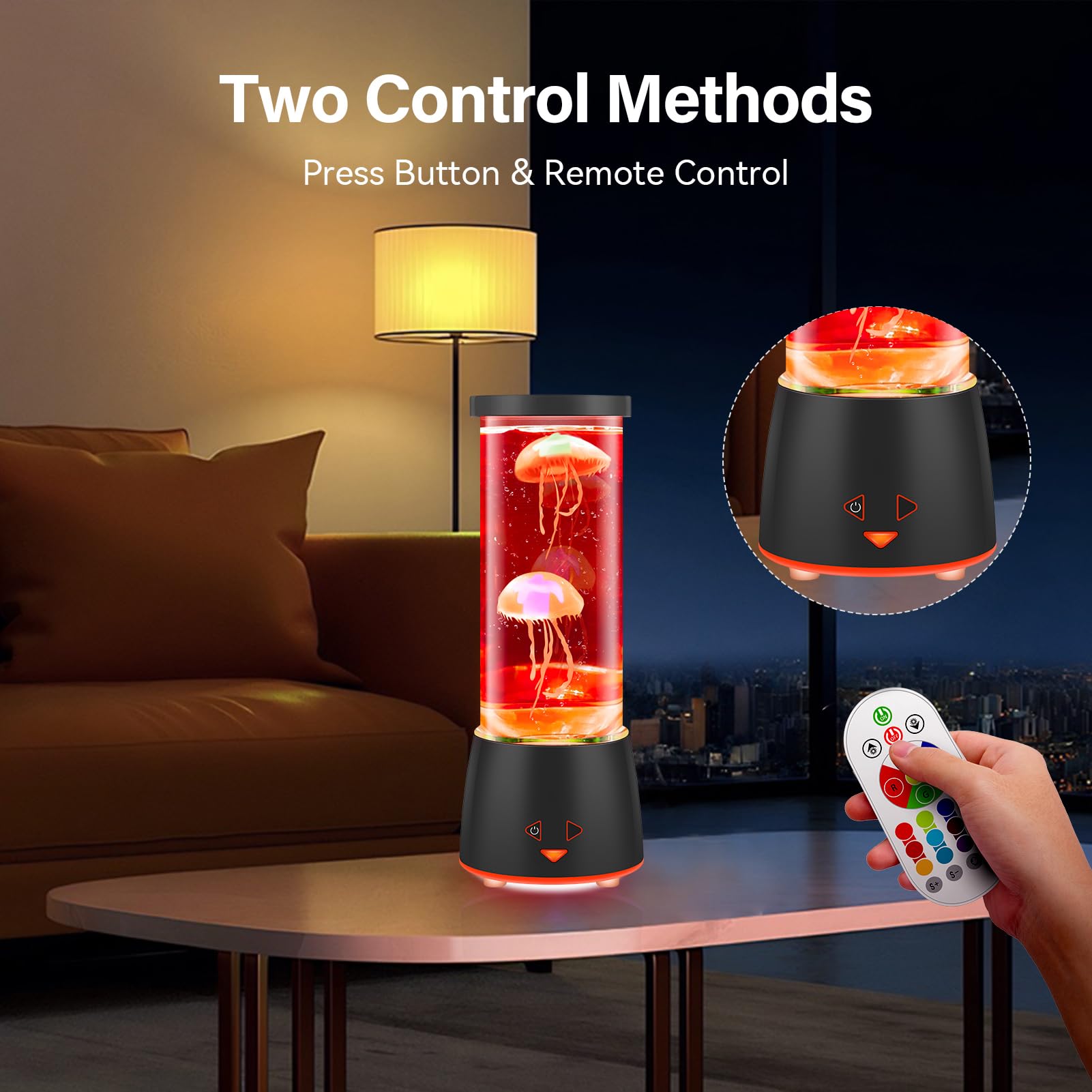 Dalavalampa 17 Colors Changing Jellyfish Lamp With Remote - Jellyfish Tank Table Lamp, Led Night Light For Kids Adults, Aquarium