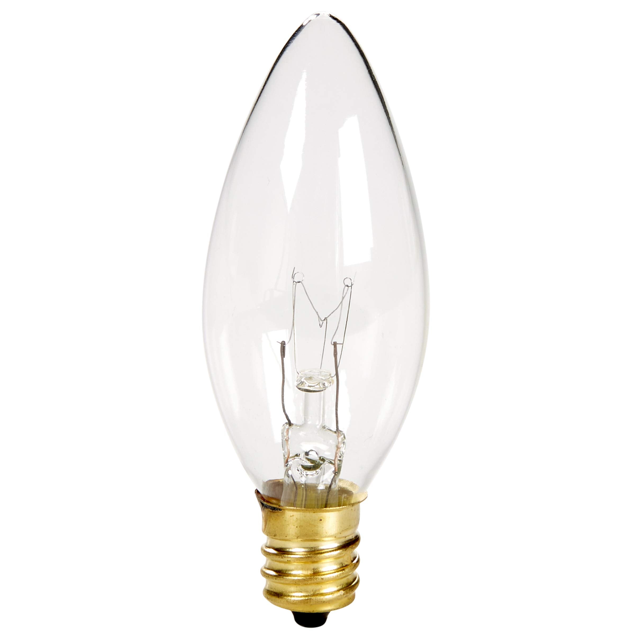 Holiday Joy Crystal Clear E12 Candelabra Replacement Bulbs, 7W, 120V, 12 Pack